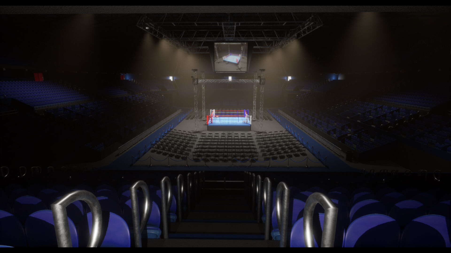 Boxing Arena Low-poly 3D model_10