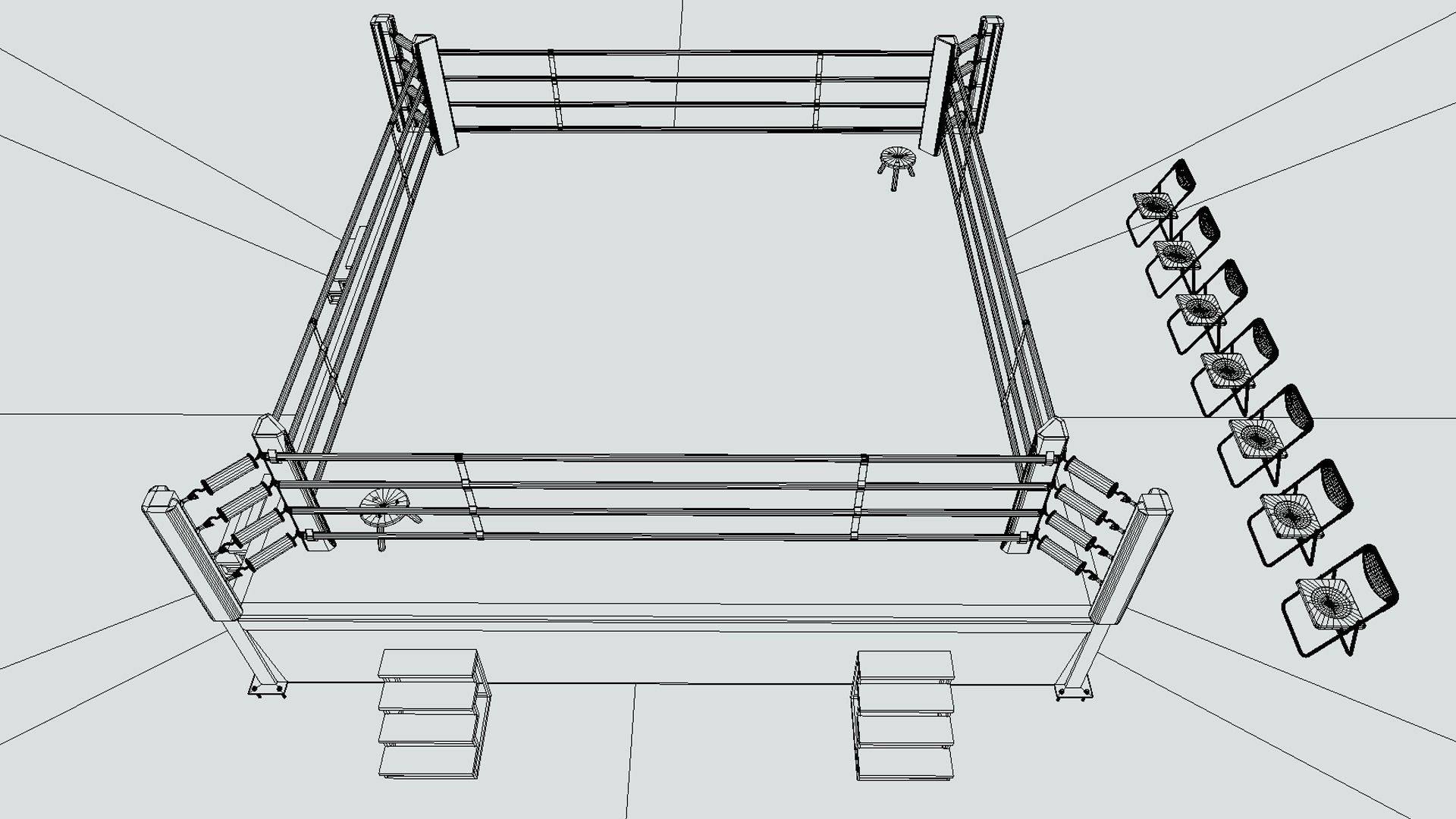 Boxing Arena Low-poly 3D model_20