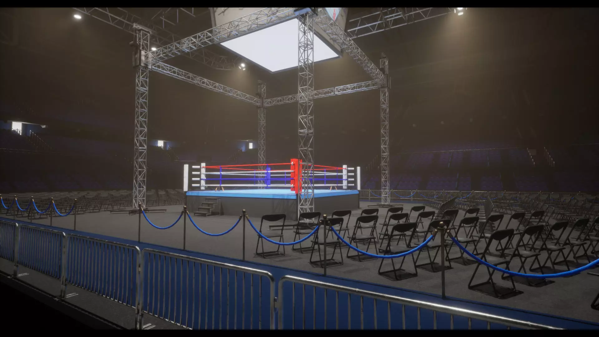 Boxing Arena Low-poly 3D model_0