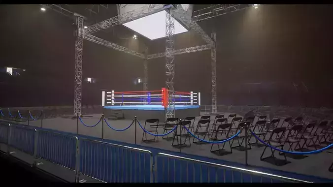 Boxing Arena Low-poly 3D model