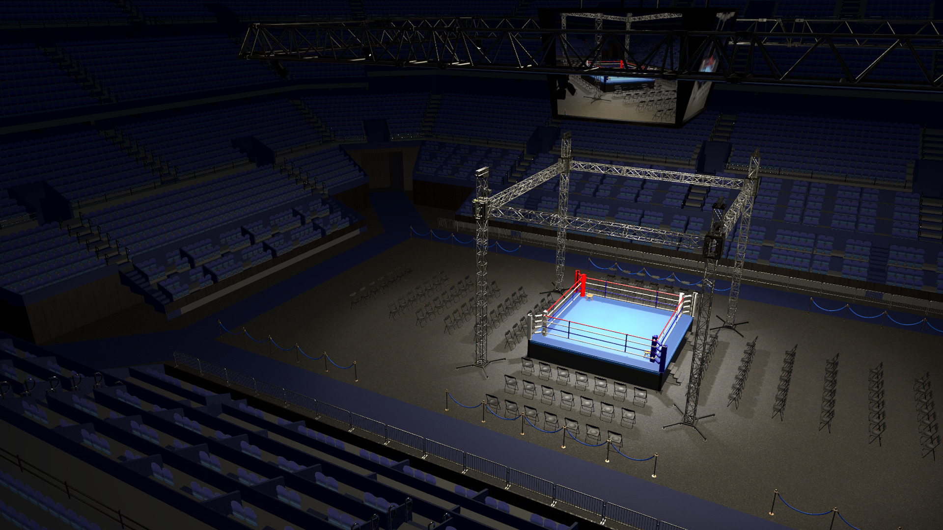 Boxing Arena Low-poly 3D model_18