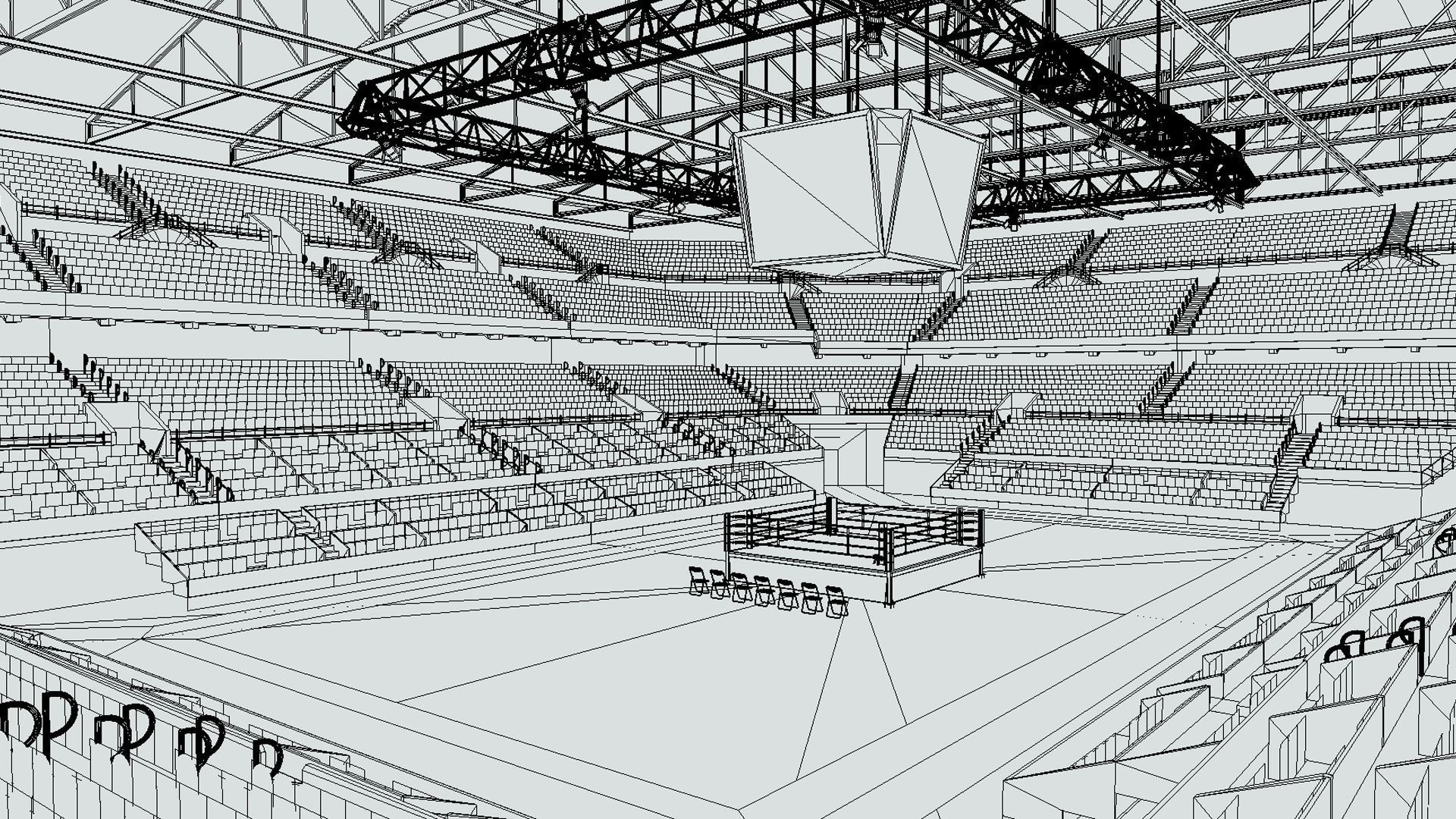 Boxing Arena Low-poly 3D model_21