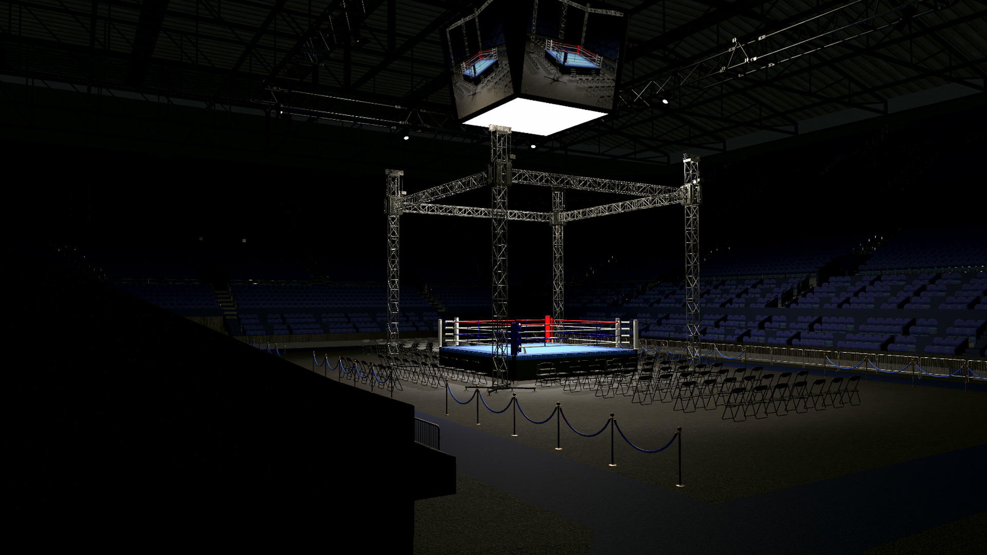 Boxing Arena Low-poly 3D model_15