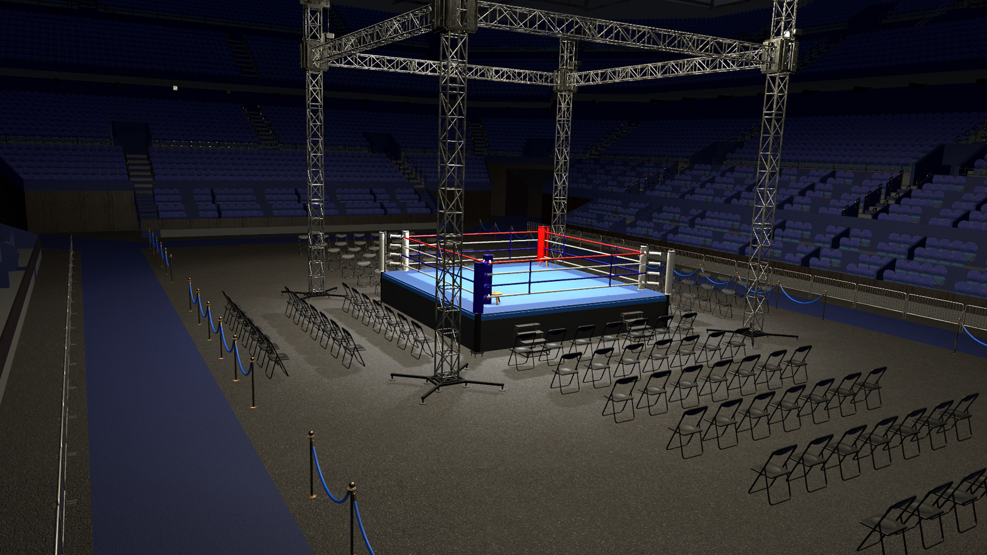 Boxing Arena Low-poly 3D model_17
