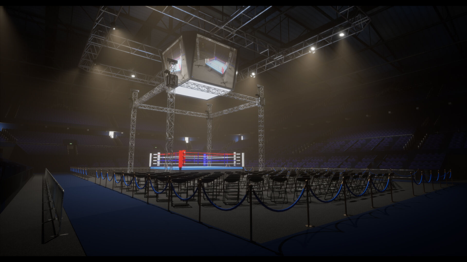 Boxing Arena Low-poly 3D model_7