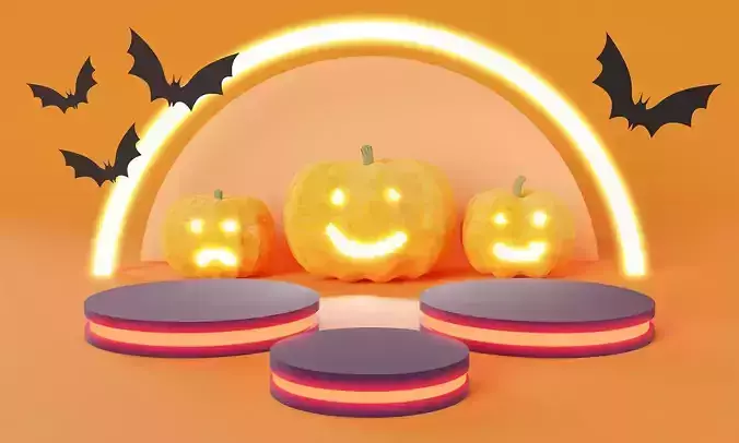 Happy Halloween 3d Display Podium 3D model