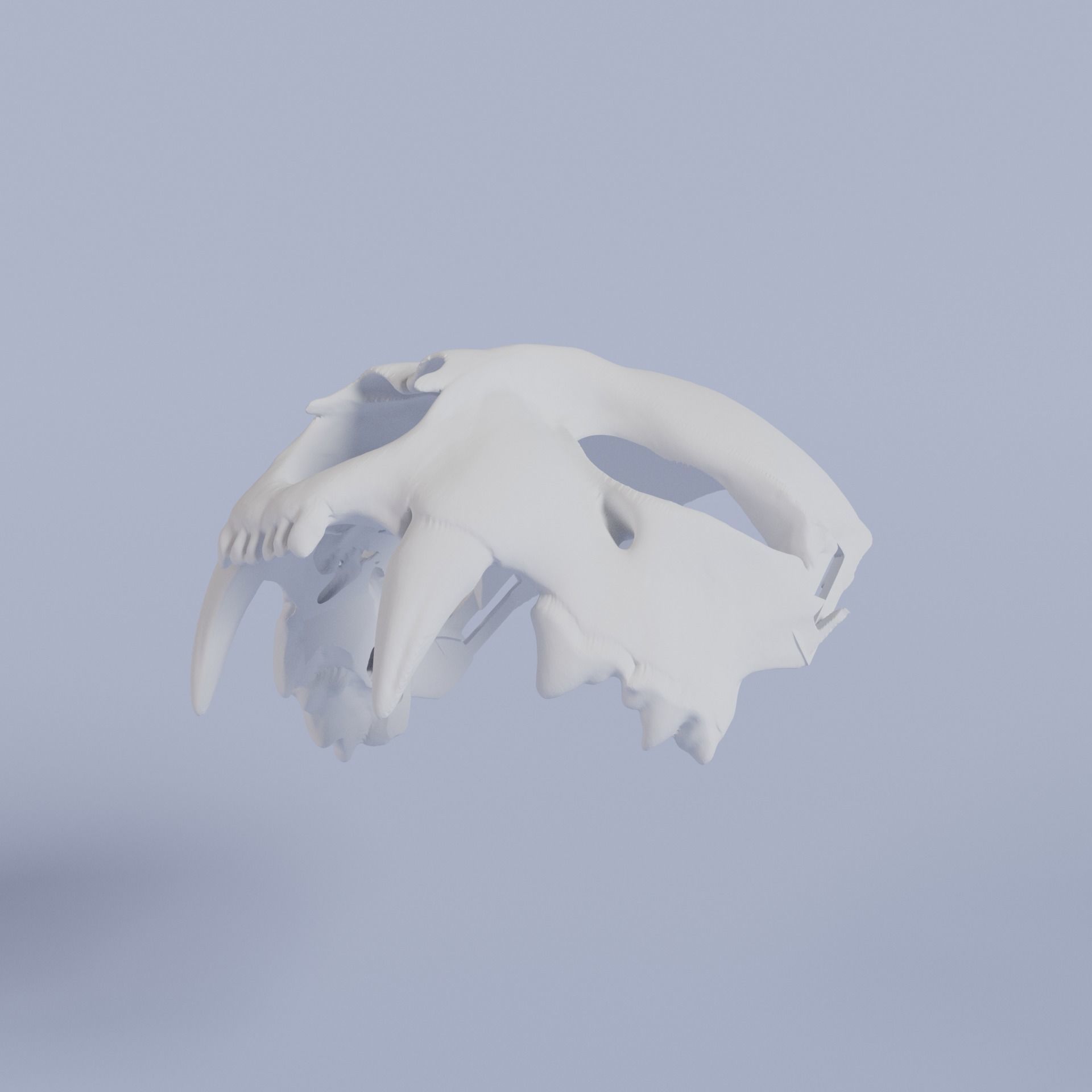 Viking Style Bobcat Skull Mask Ready To Print 3D print model_2