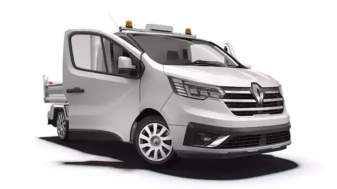 Renault Trafic Tipper HQ Interior 2023 3D model