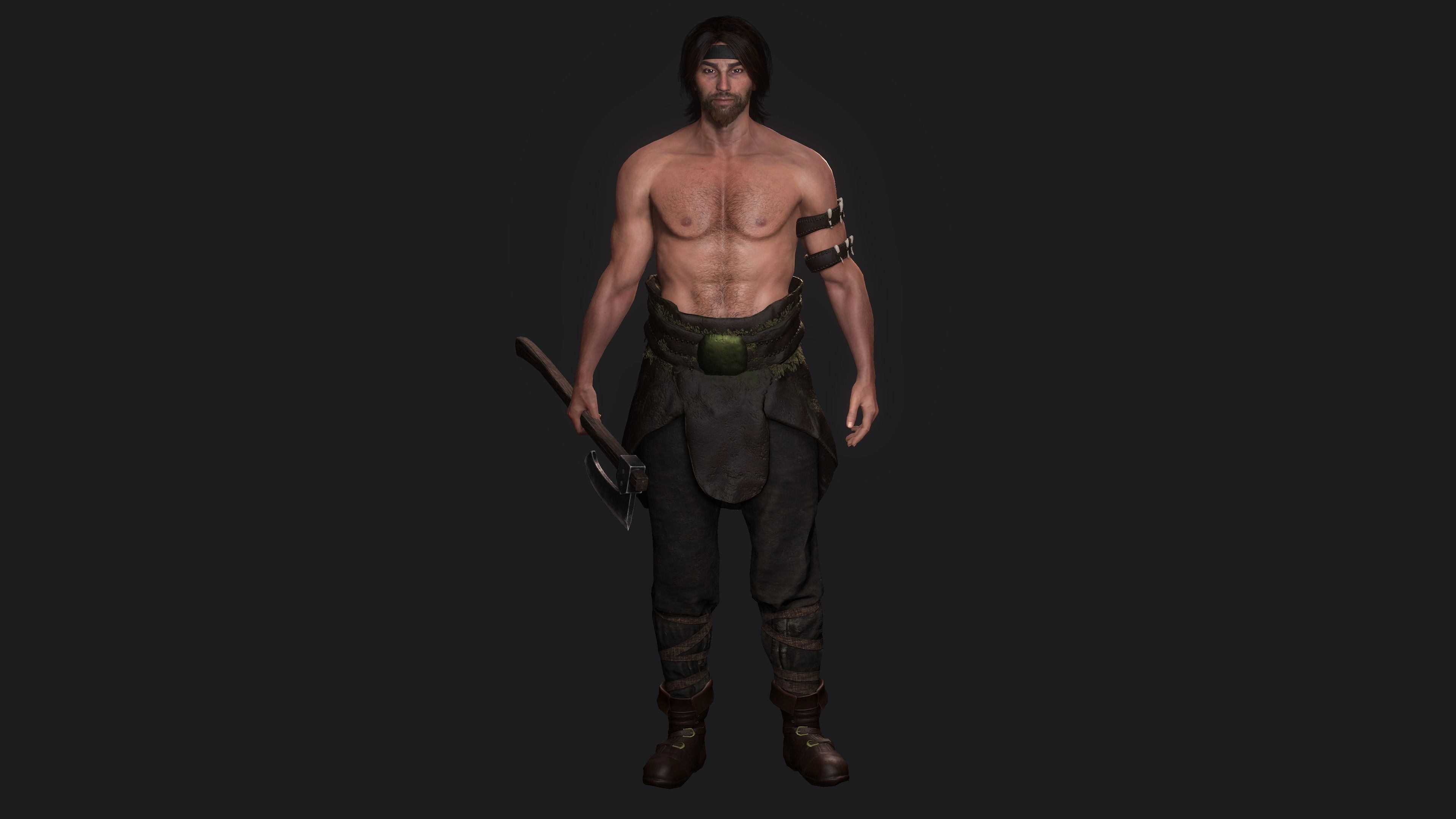 AAA 3D REALISTIC CHARACTER - MEDIEVAL PACK 01 - 4 Character Low-poly 3D model_18