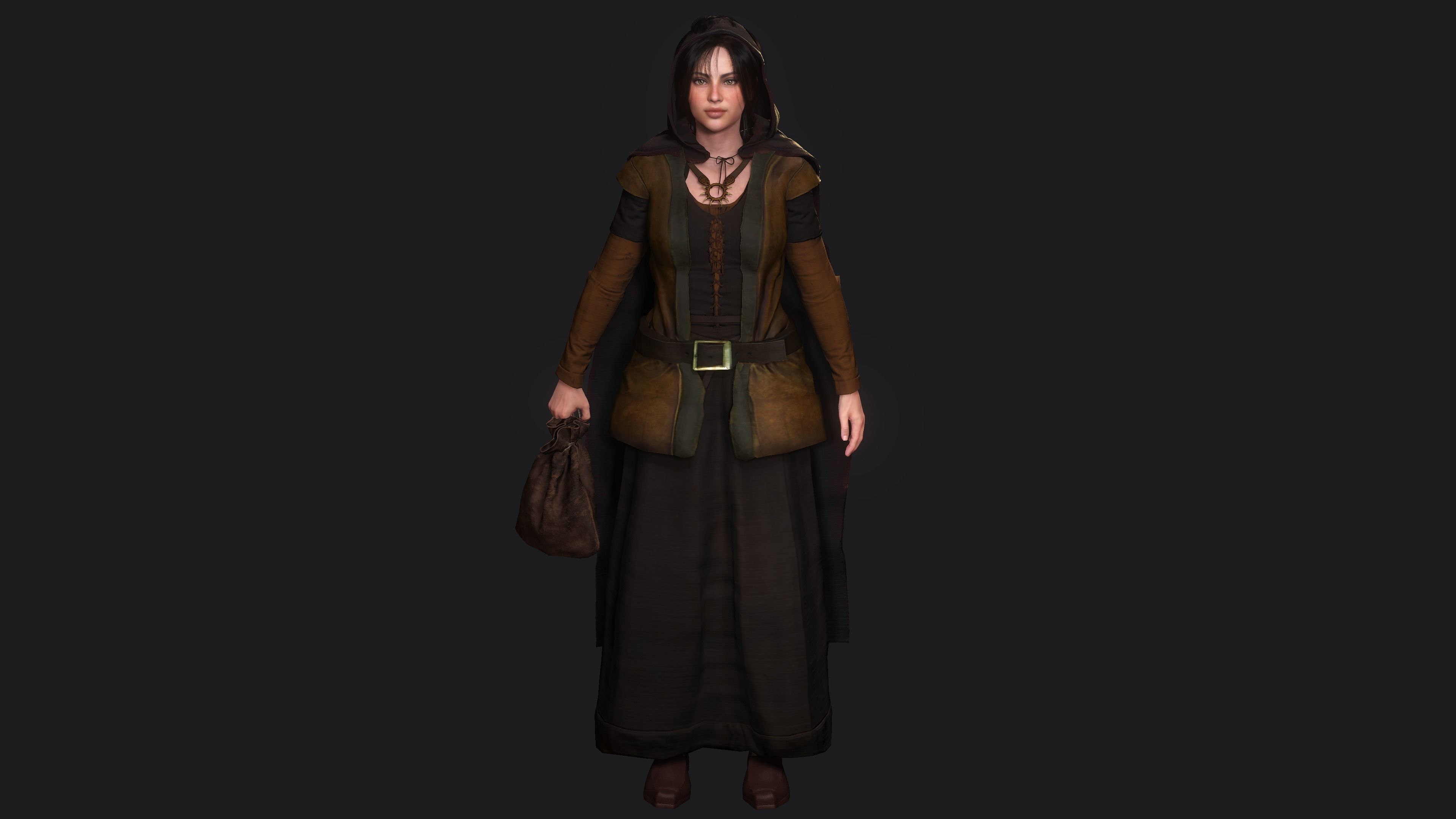 AAA 3D REALISTIC CHARACTER - MEDIEVAL PACK 01 - 4 Character Low-poly 3D model_2