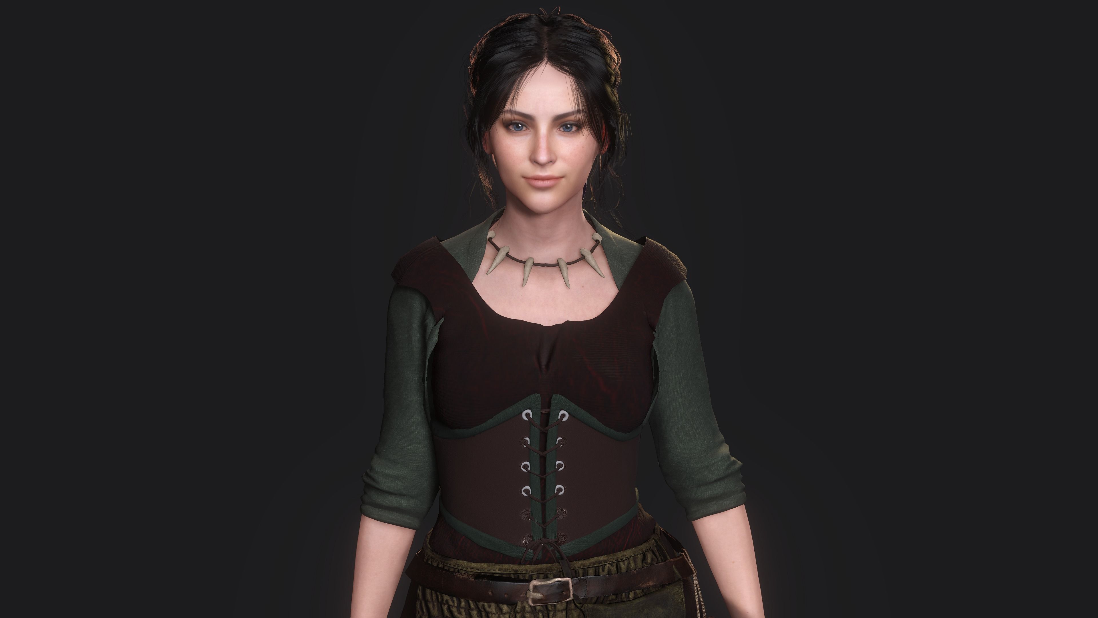 AAA 3D REALISTIC CHARACTER - MEDIEVAL PACK 01 - 4 Character Low-poly 3D model_12