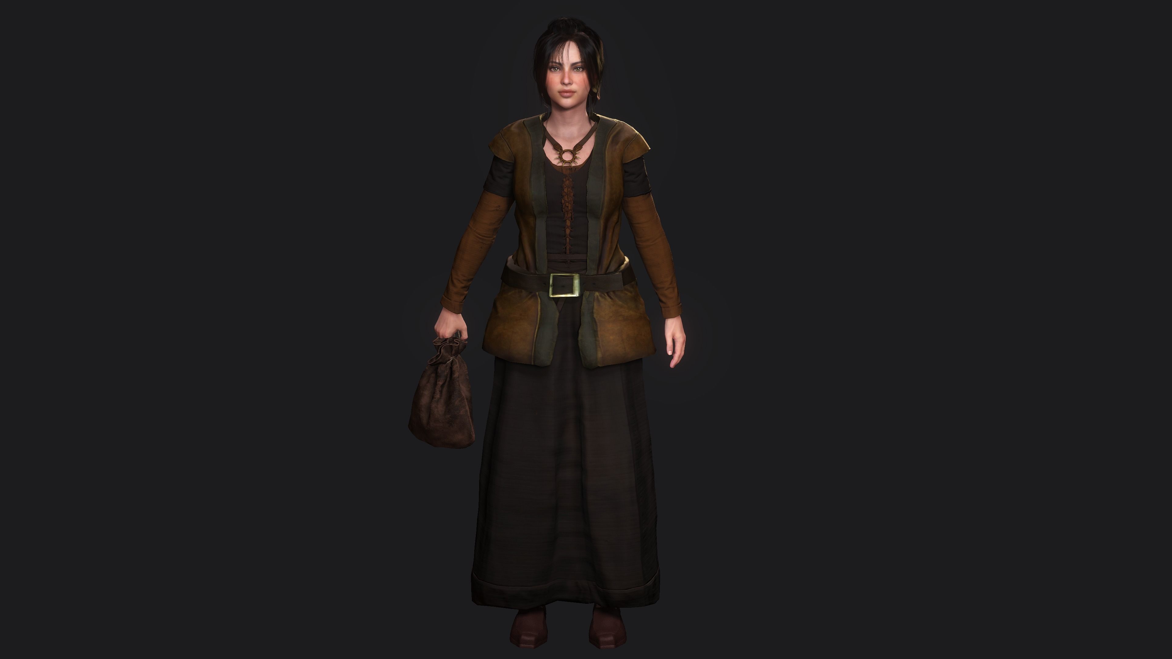 AAA 3D REALISTIC CHARACTER - MEDIEVAL PACK 01 - 4 Character Low-poly 3D model_4
