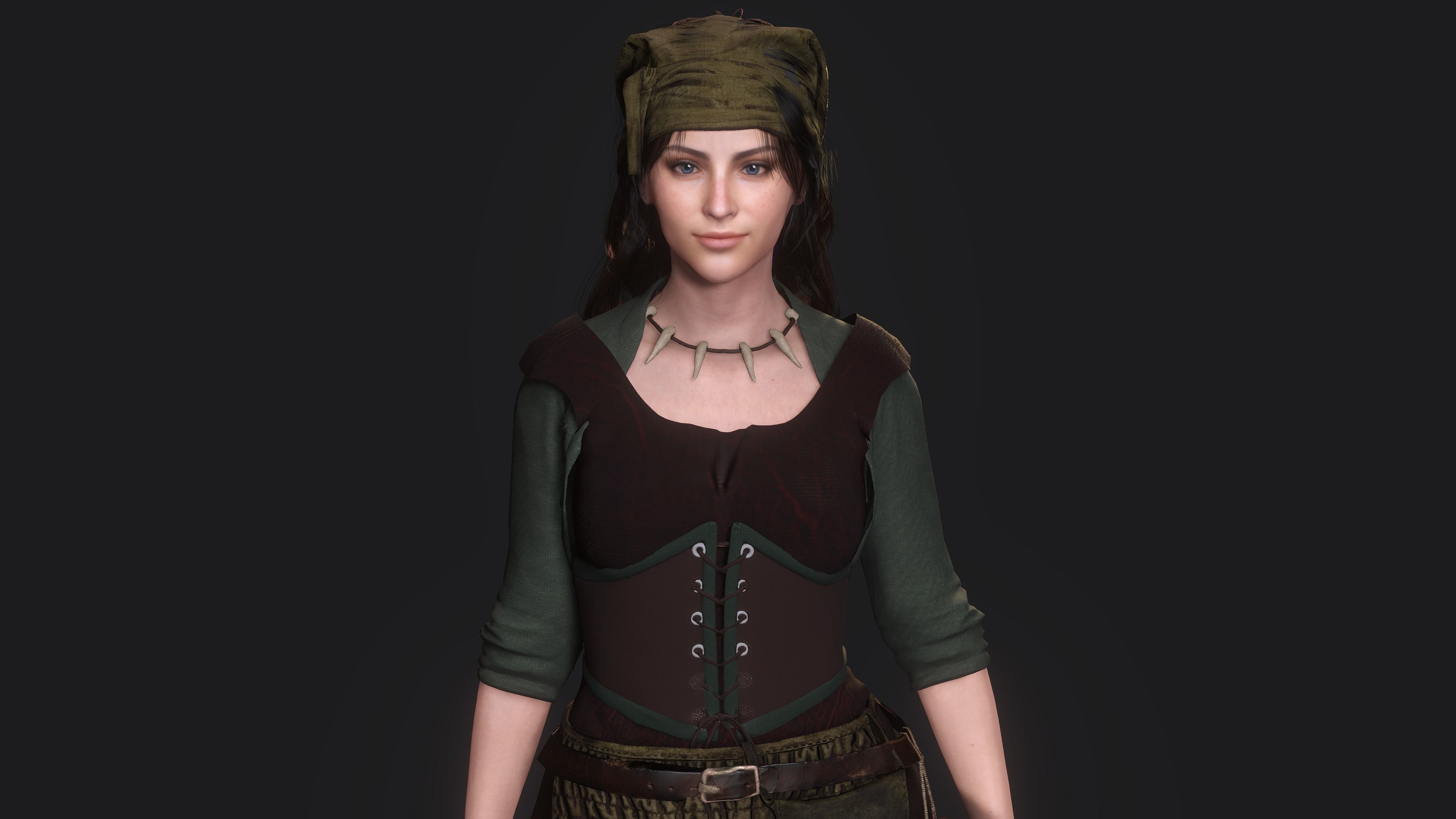 AAA 3D REALISTIC CHARACTER - MEDIEVAL PACK 01 - 4 Character Low-poly 3D model_11