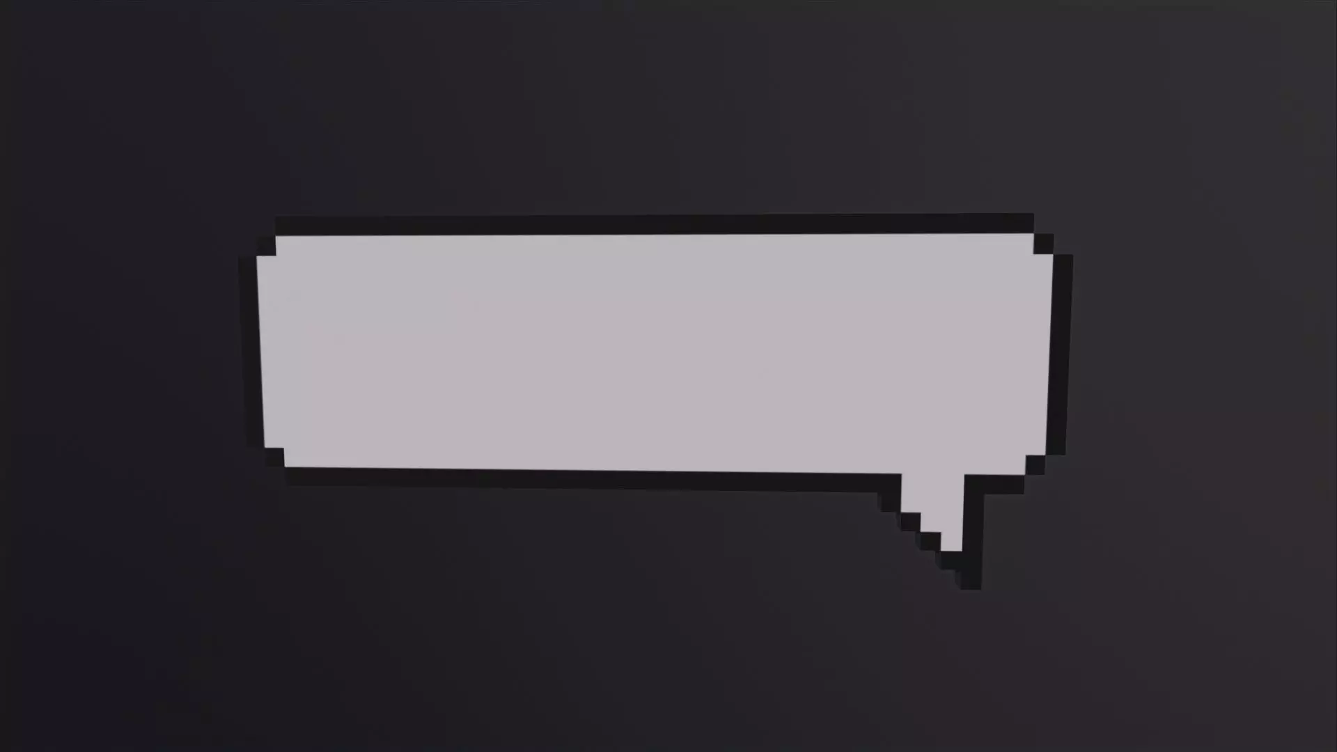 Pixel Speech Bubbles 3D Model Low-poly 3D model_0