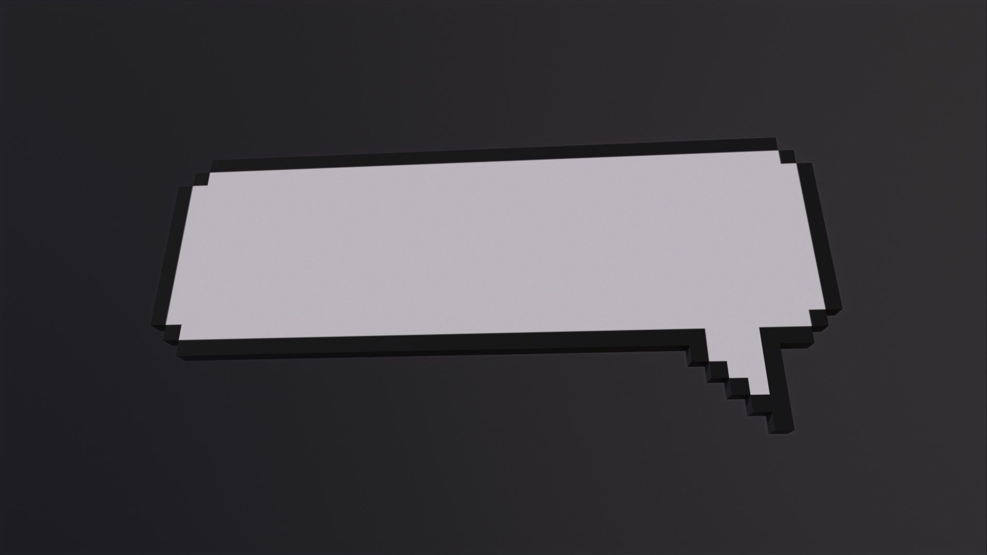 Pixel Speech Bubbles 3D Model Low-poly 3D model_4