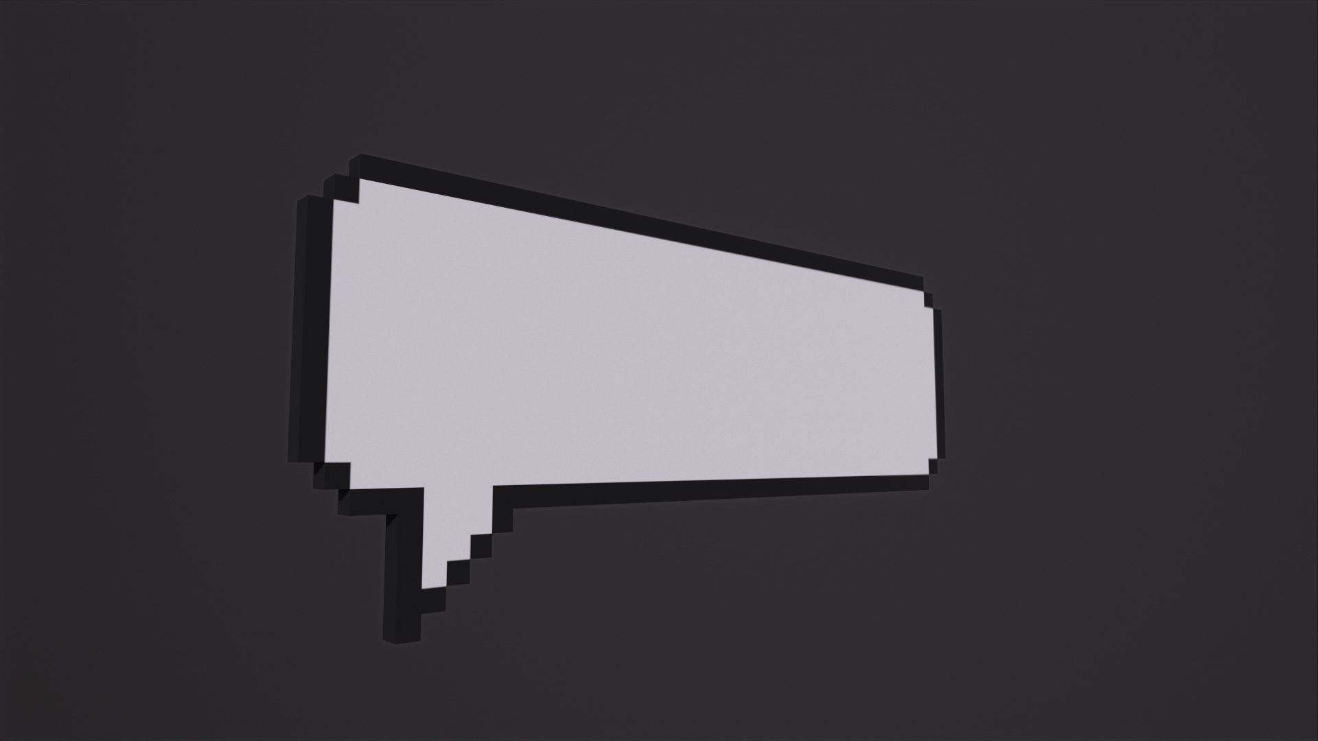 Pixel Speech Bubbles 3D Model Low-poly 3D model_6