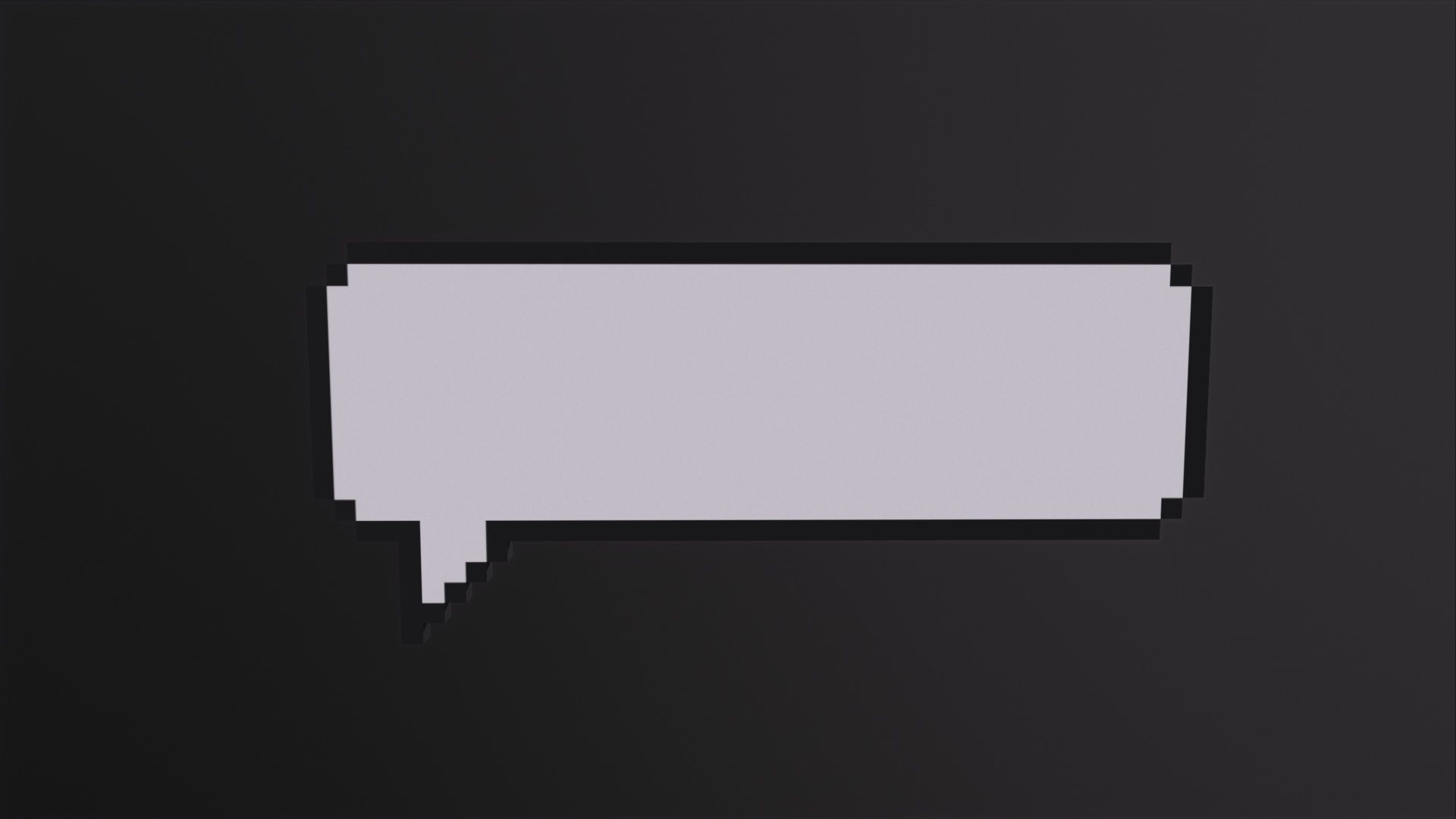 Pixel Speech Bubbles 3D Model Low-poly 3D model_5