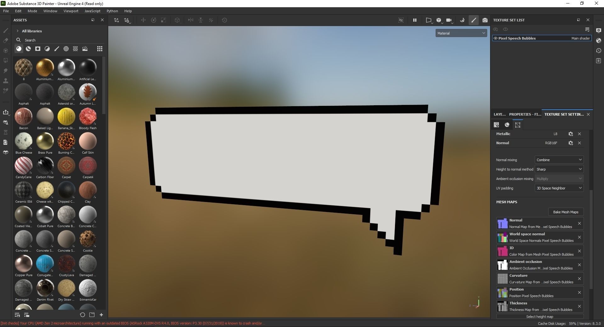 Pixel Speech Bubbles 3D Model Low-poly 3D model_7