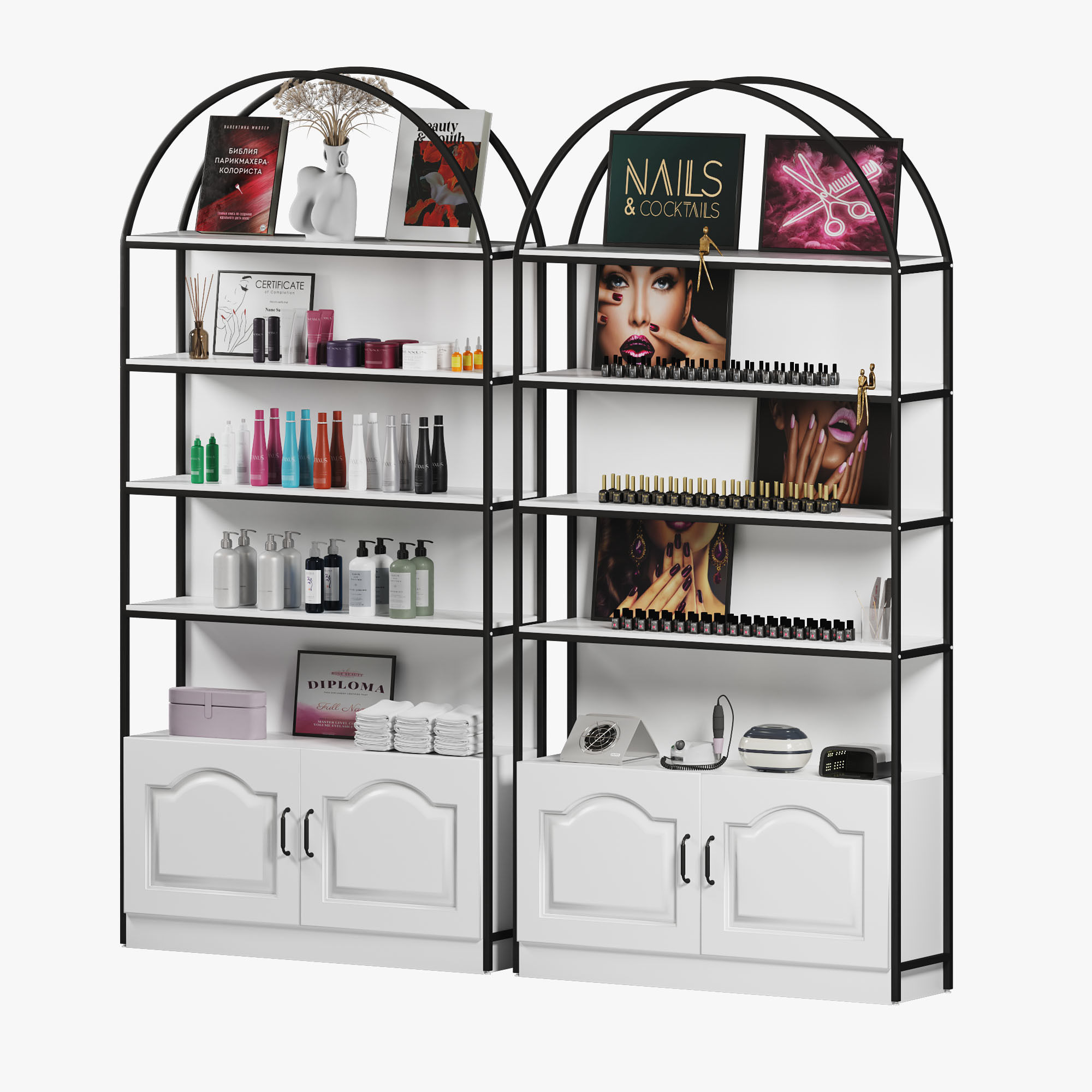 Display rack for cosmetic products 02 Low-poly 3D model_1