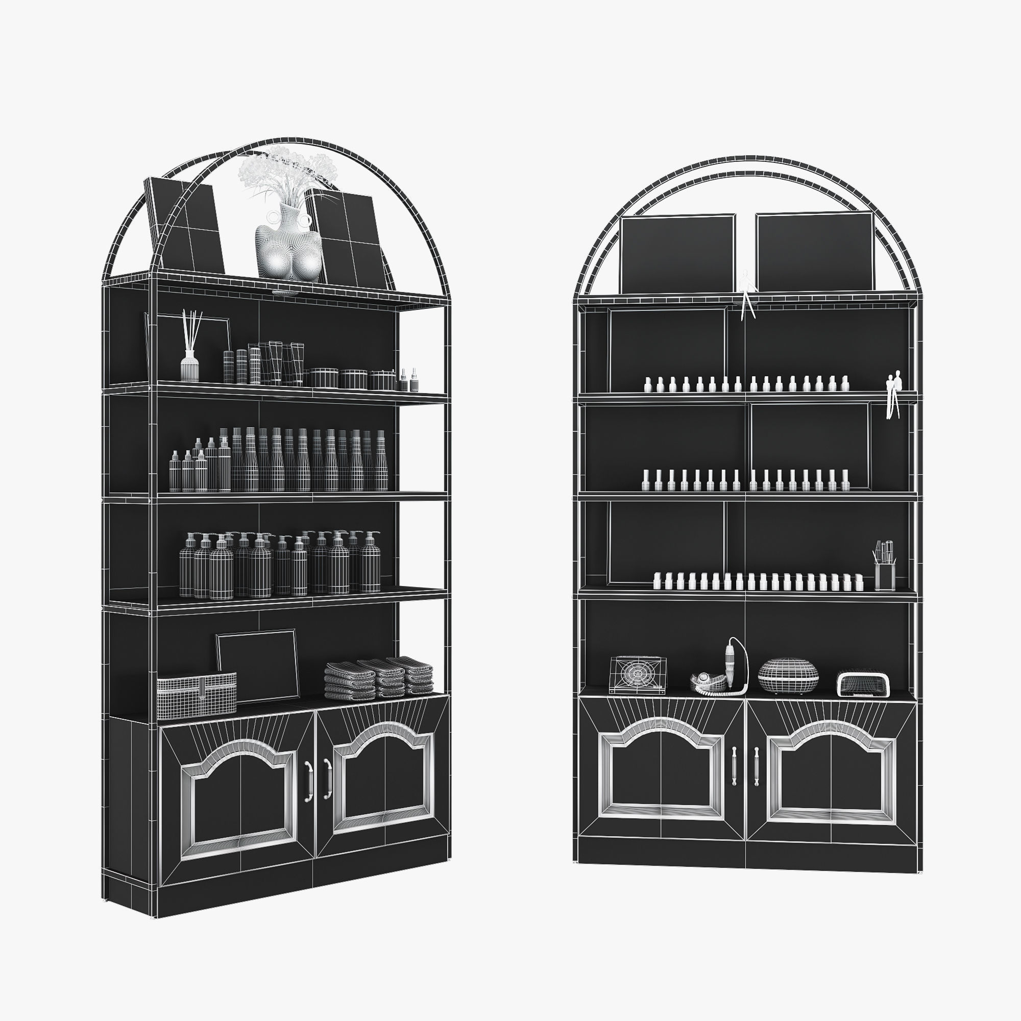Display rack for cosmetic products 02 Low-poly 3D model_4
