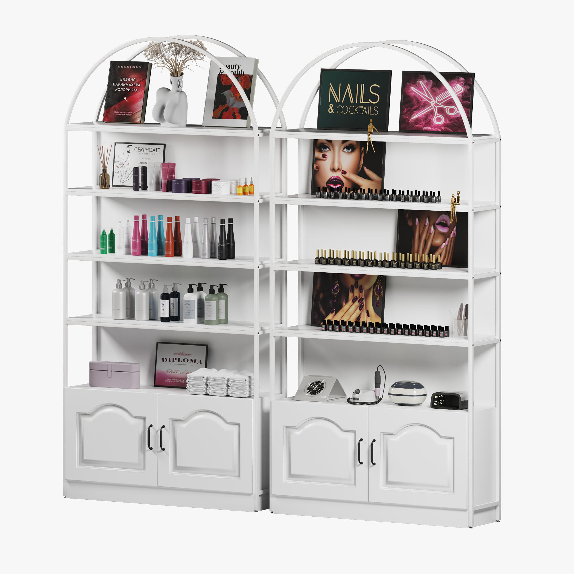 Display rack for cosmetic products 02 Low-poly 3D model_2