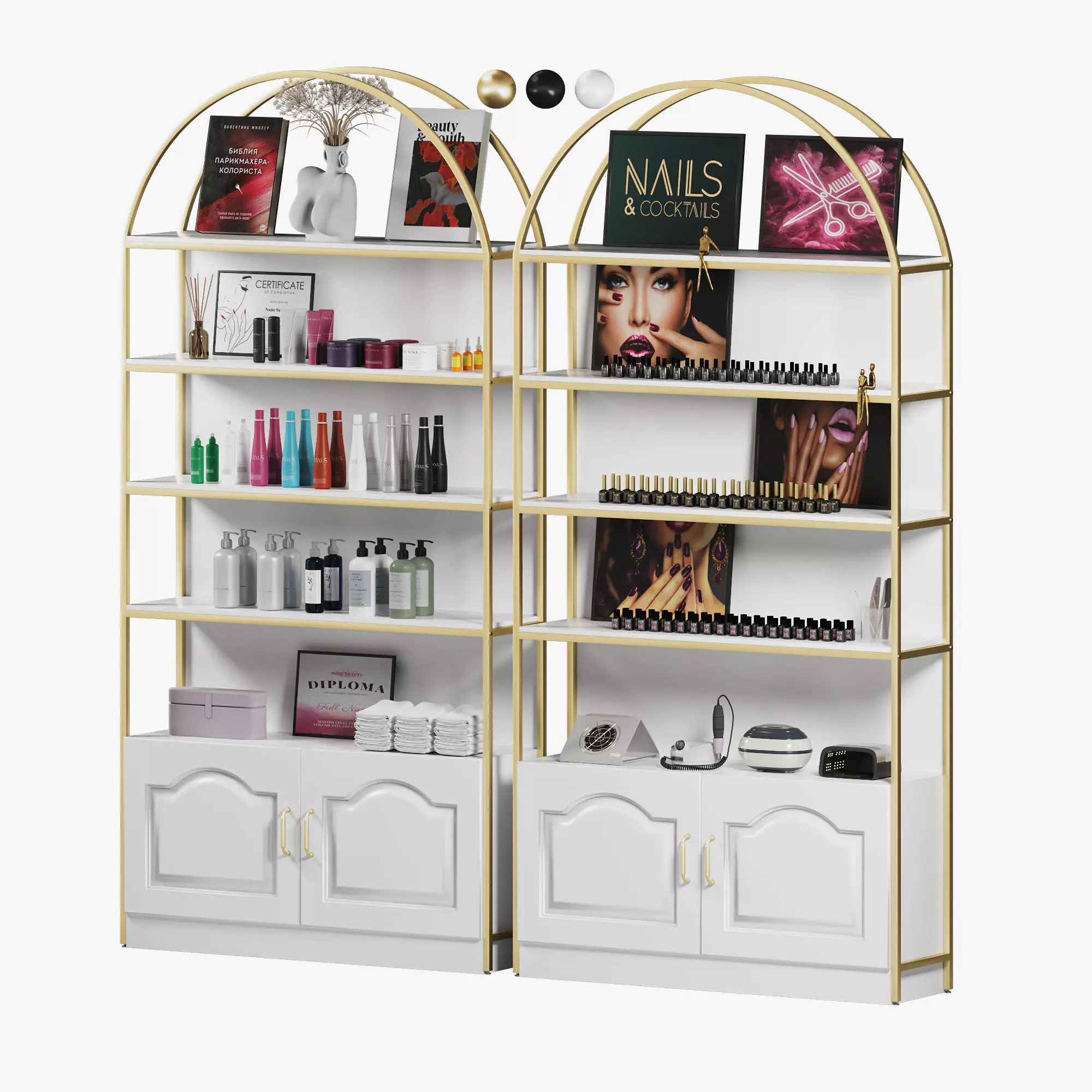 Display rack for cosmetic products 02 Low-poly 3D model_0
