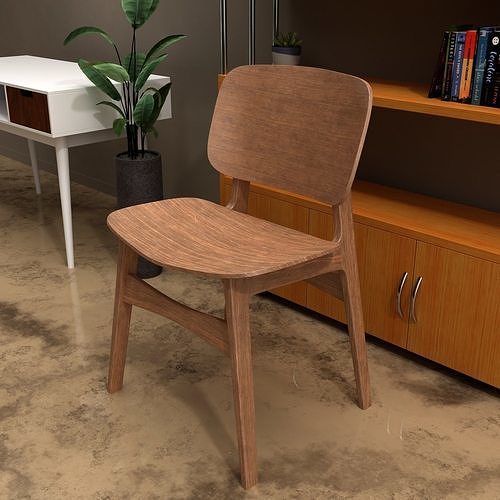 wooden chair  3D model