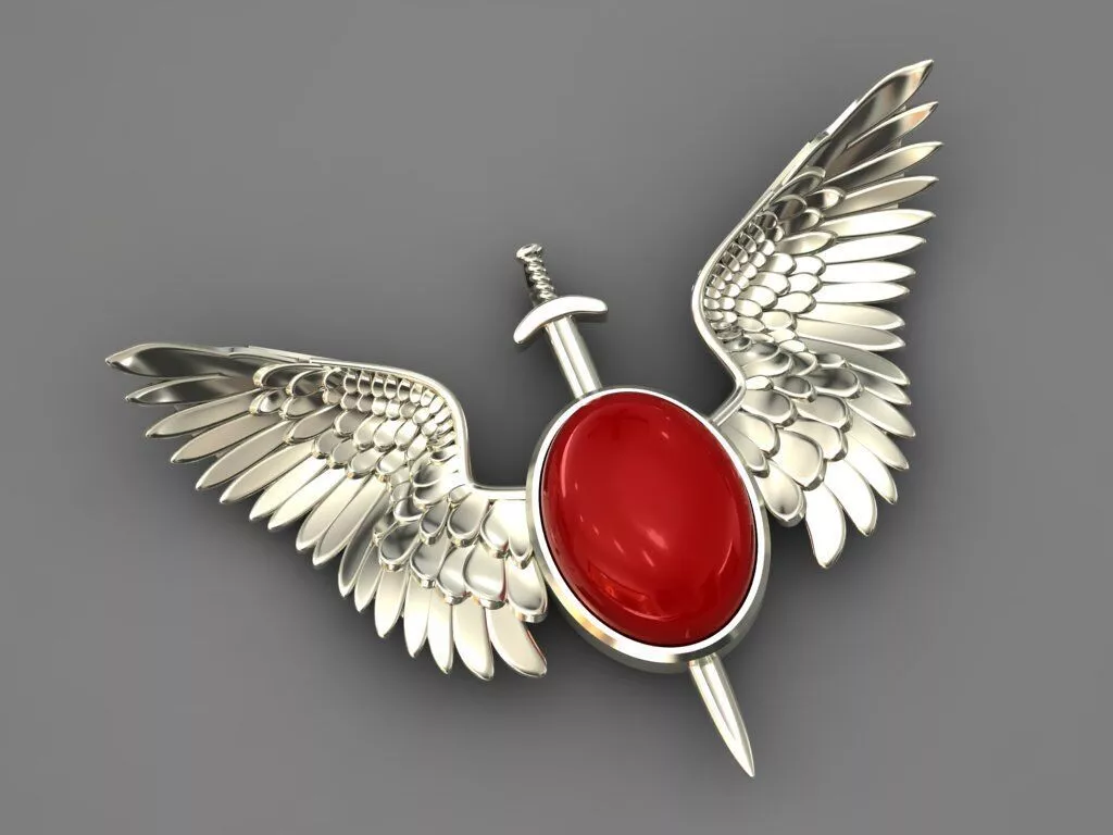 Golden wings 3D model 3D print model