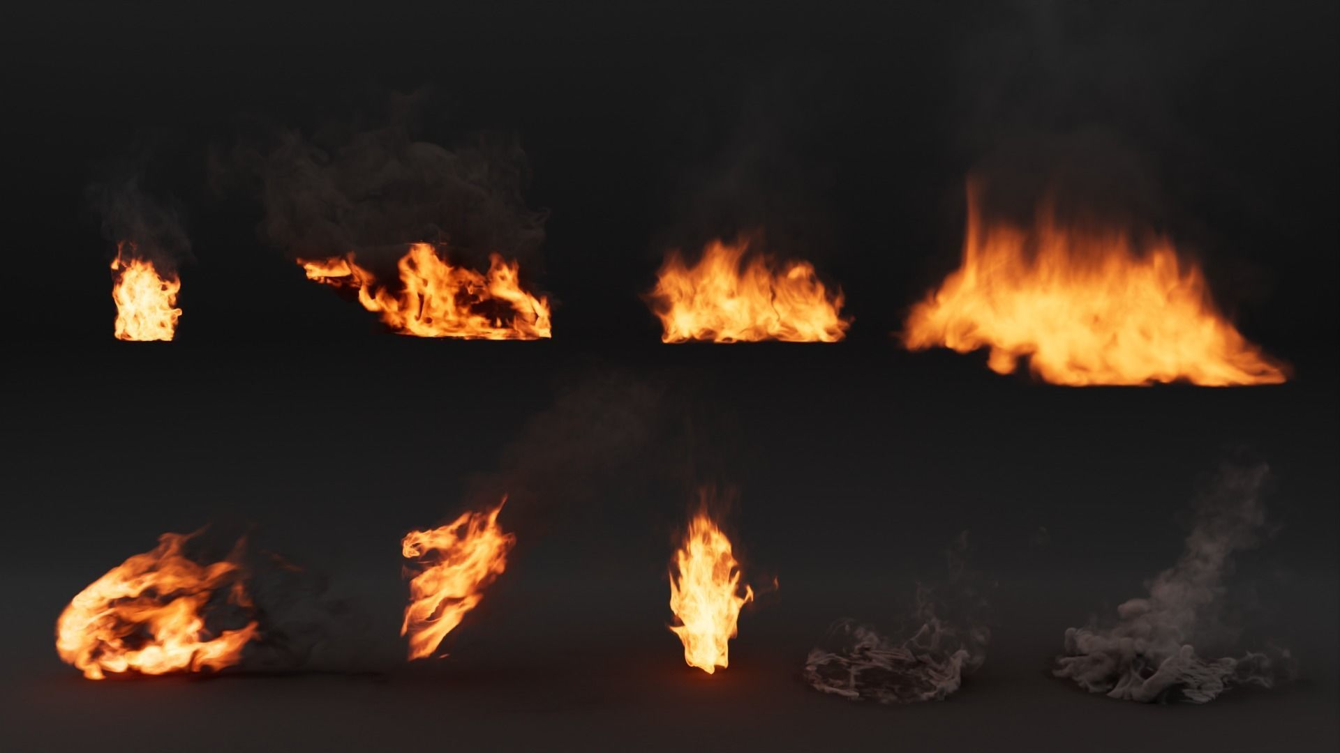 Burning city pack High Quality VDB animated 3D model_5