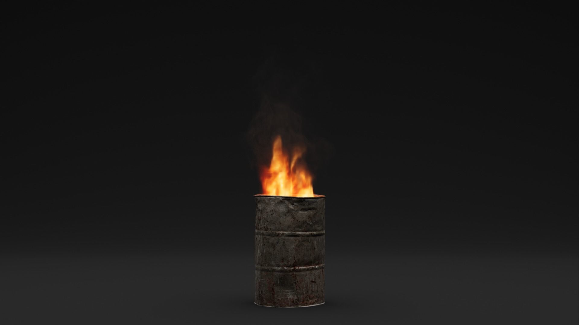 Burning city pack High Quality VDB animated 3D model_7