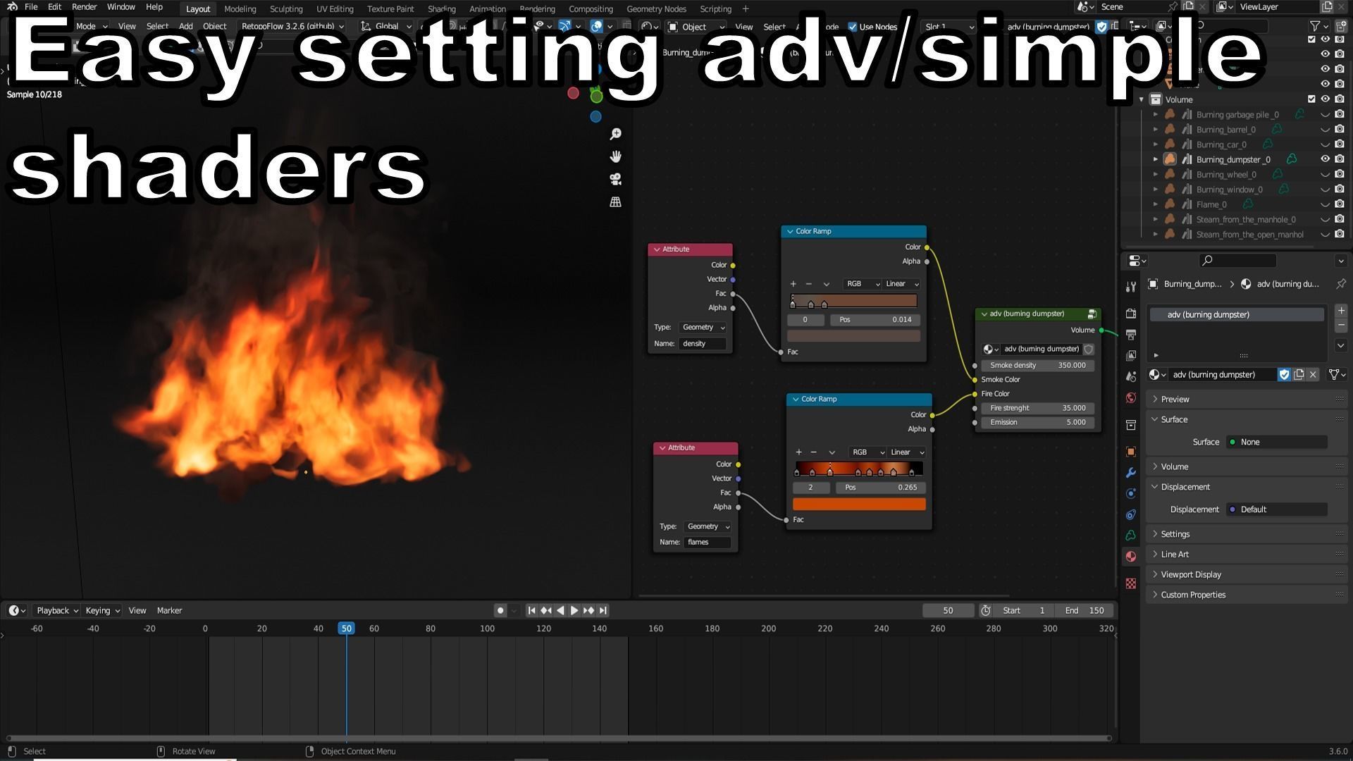 Burning city pack High Quality VDB animated 3D model_3