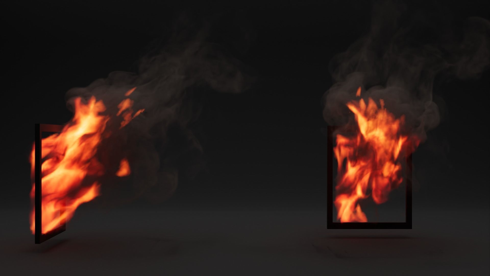 Burning city pack High Quality VDB animated 3D model_17