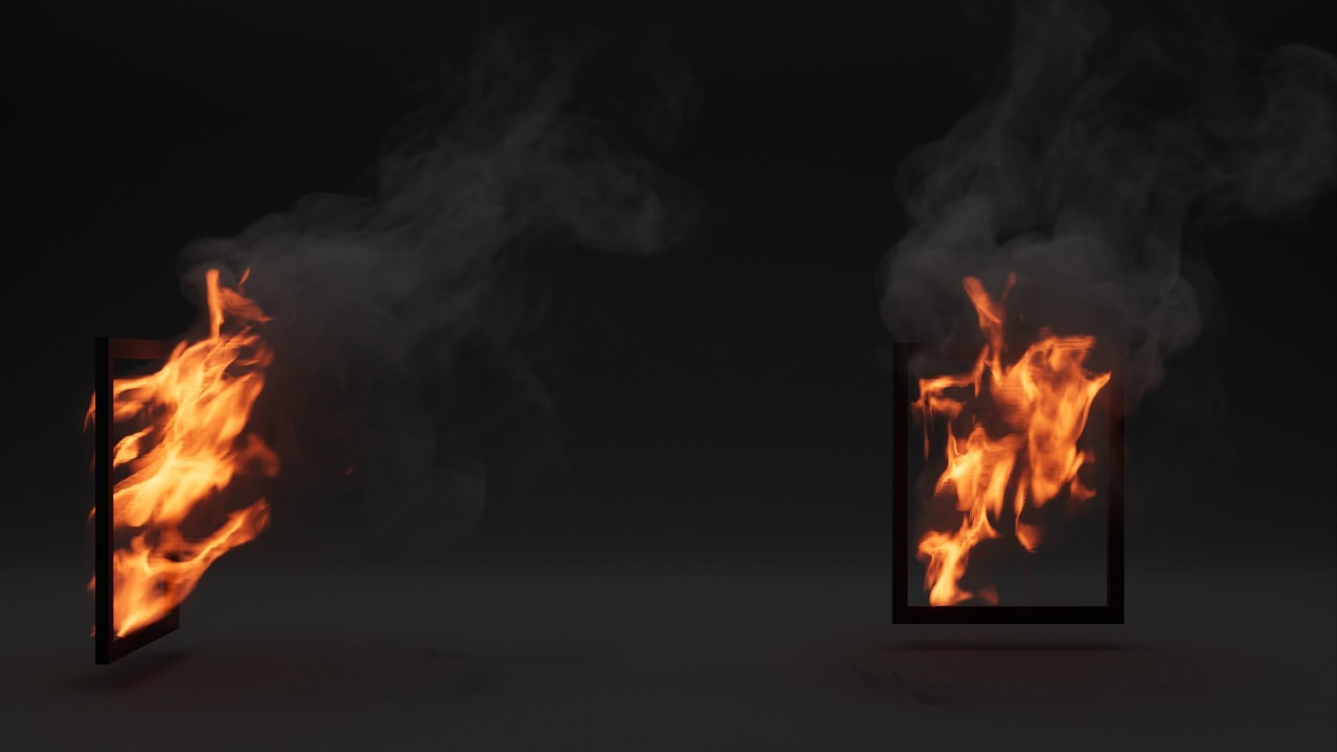 Burning city pack High Quality VDB animated 3D model_18