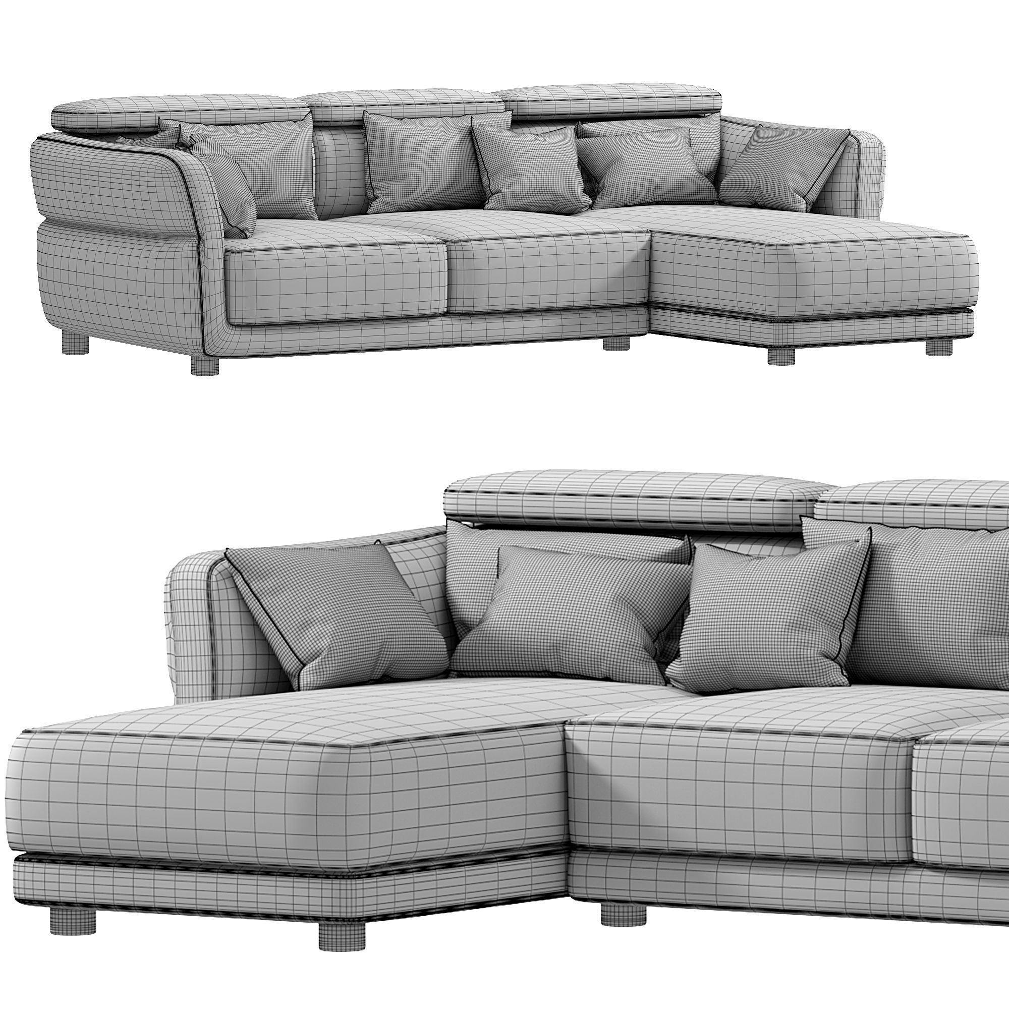 Notturno Sofa By Natuzzi Italia 3D model_3