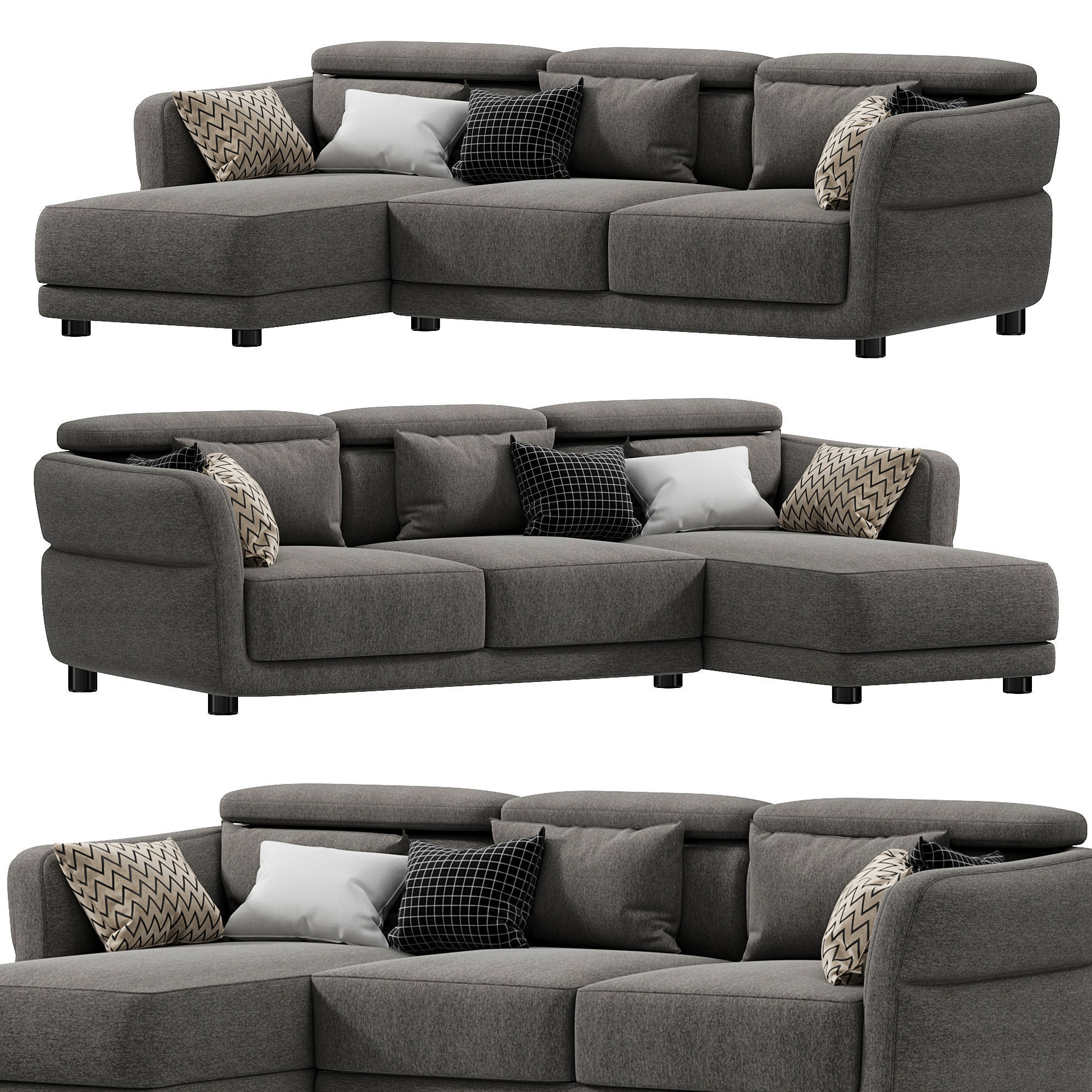 Notturno Sofa By Natuzzi Italia 3D model_1