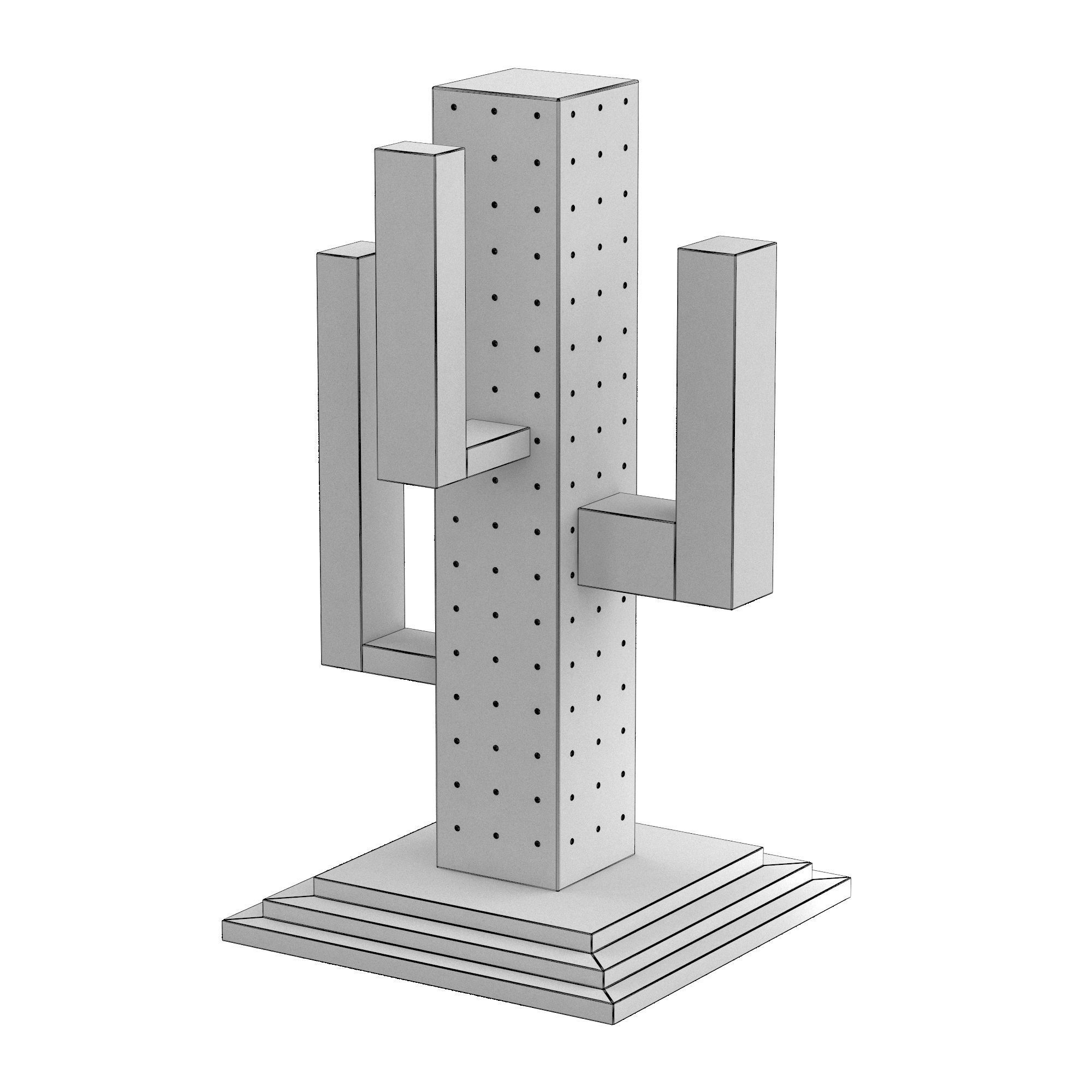 Colossal Cacti Sculpture 3D model_4