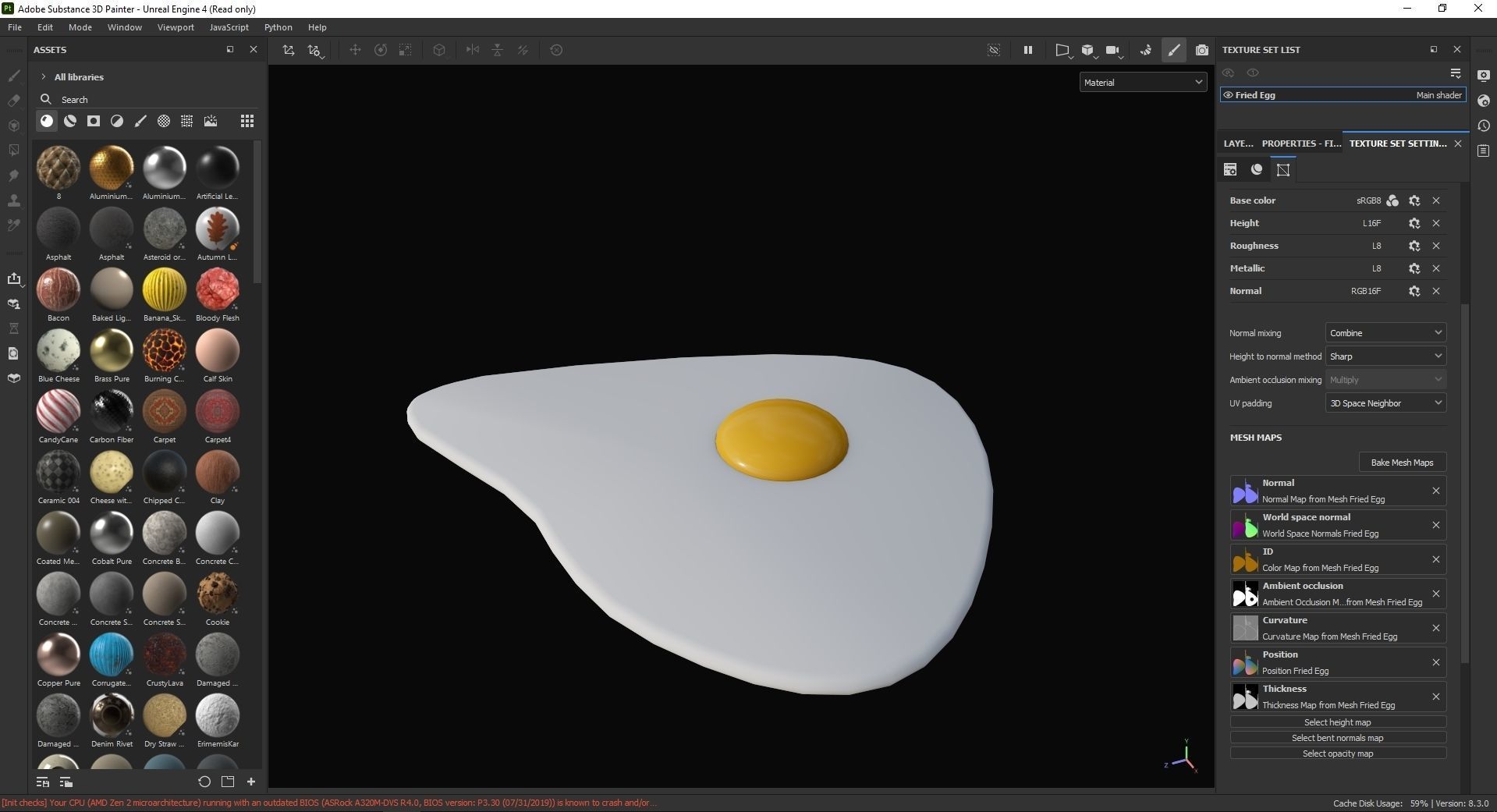 Fried Egg 3D Model Low-poly 3D model_7