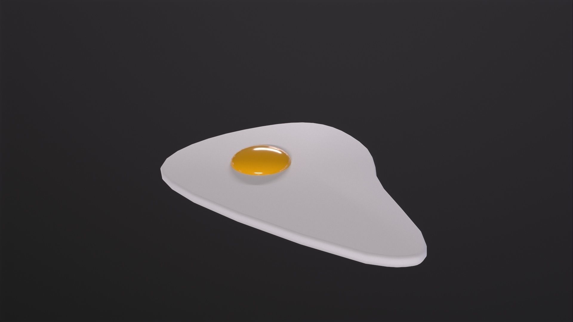 Fried Egg 3D Model Low-poly 3D model_4