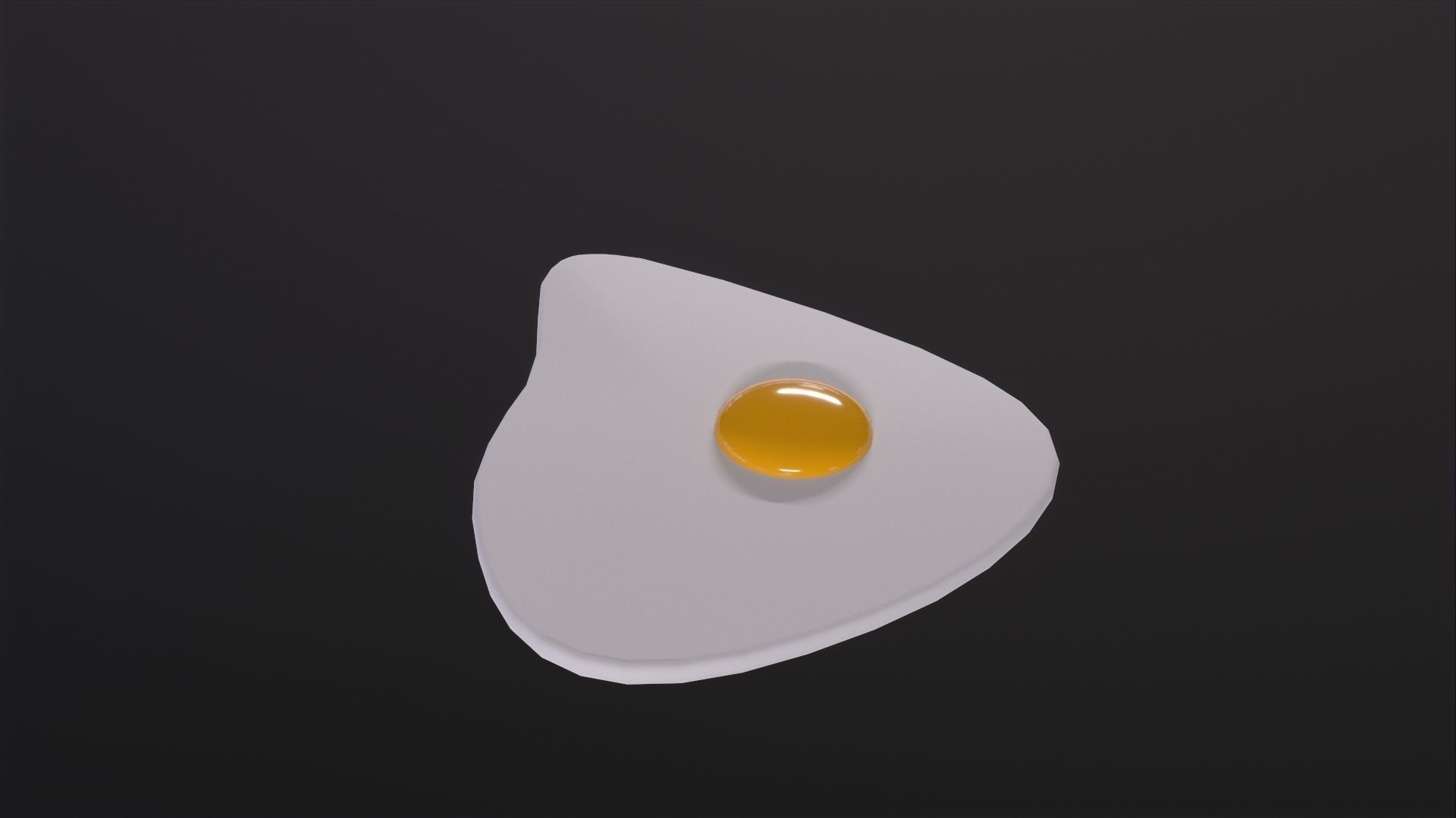 Fried Egg 3D Model Low-poly 3D model_6