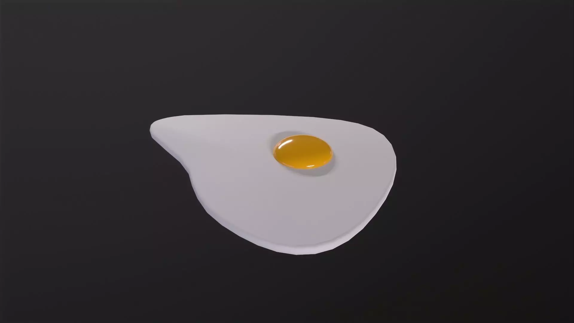 Fried Egg 3D Model Low-poly 3D model_0