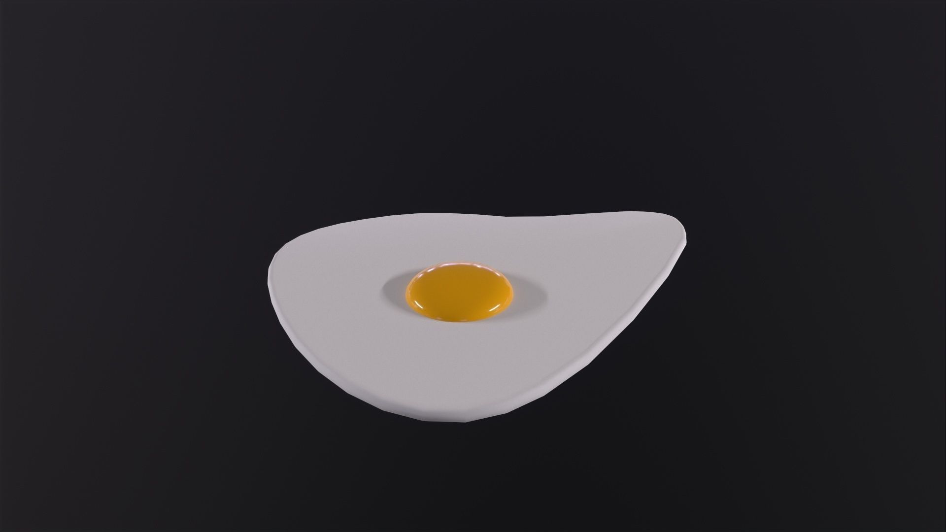 Fried Egg 3D Model Low-poly 3D model_3