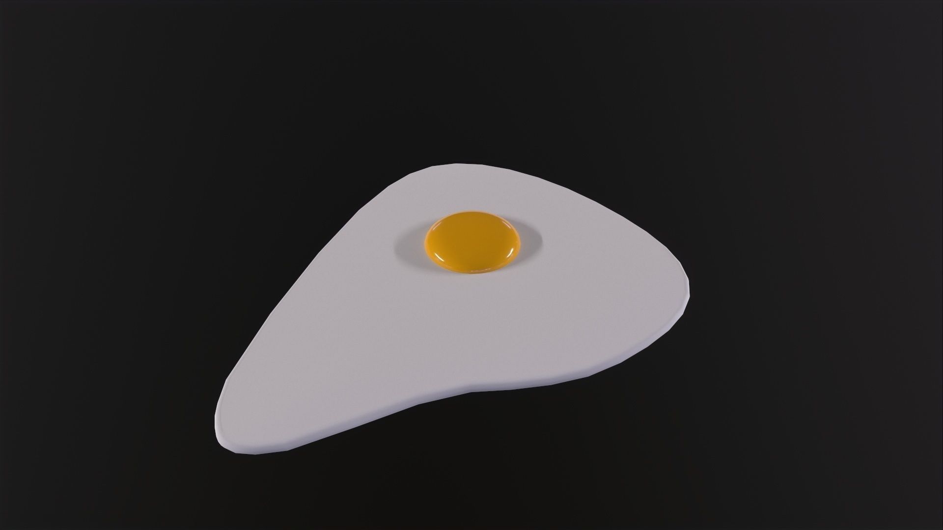 Fried Egg 3D Model Low-poly 3D model_5