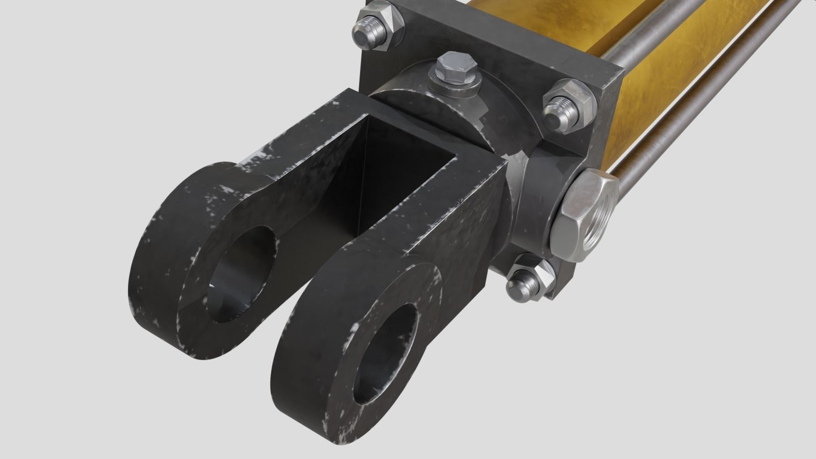 Hydraulic Cylinder 3D model_4