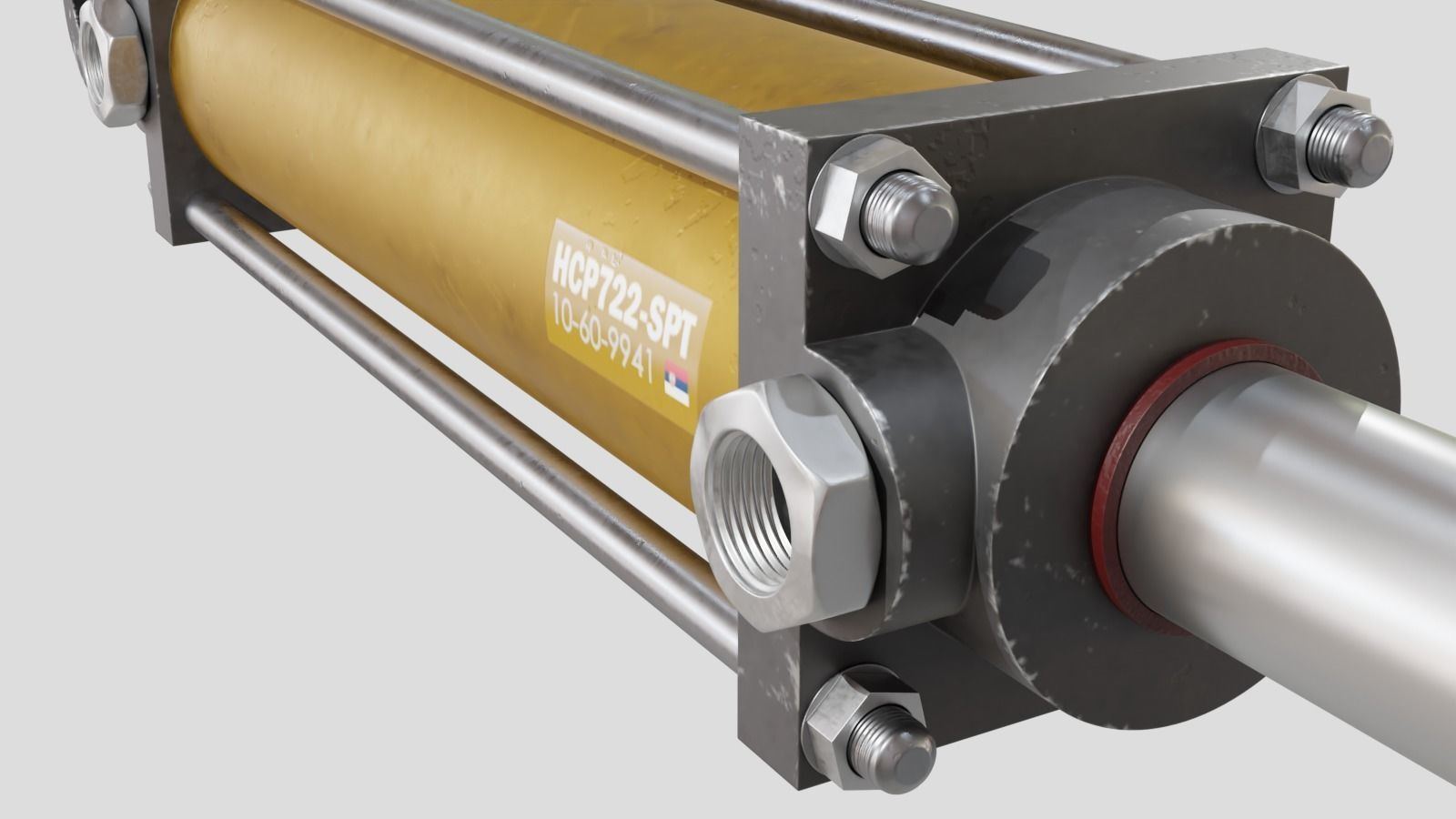 Hydraulic Cylinder 3D model_2