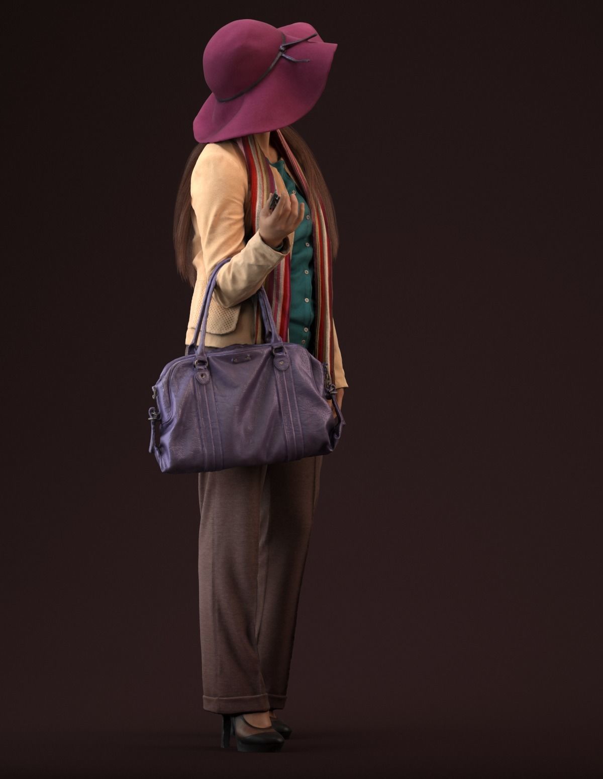 Free Premium model - 00040Esmee004 Free low-poly 3D model_4