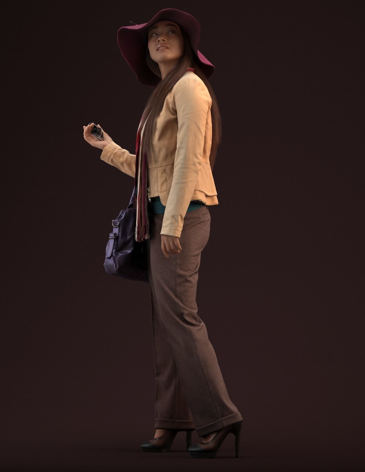 Free Premium model - 00040Esmee004 Free low-poly 3D model_9