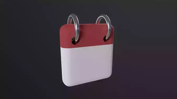 Calendar Icon 3D Model  Low-poly 3D model