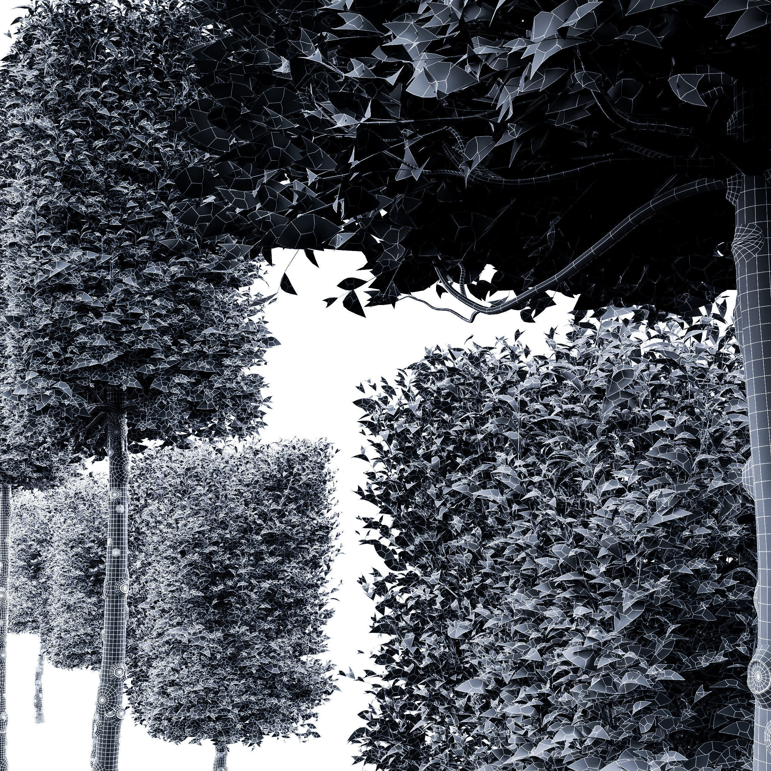 6 Different SETS of Tree SET VOL66 3D Model Collection_19