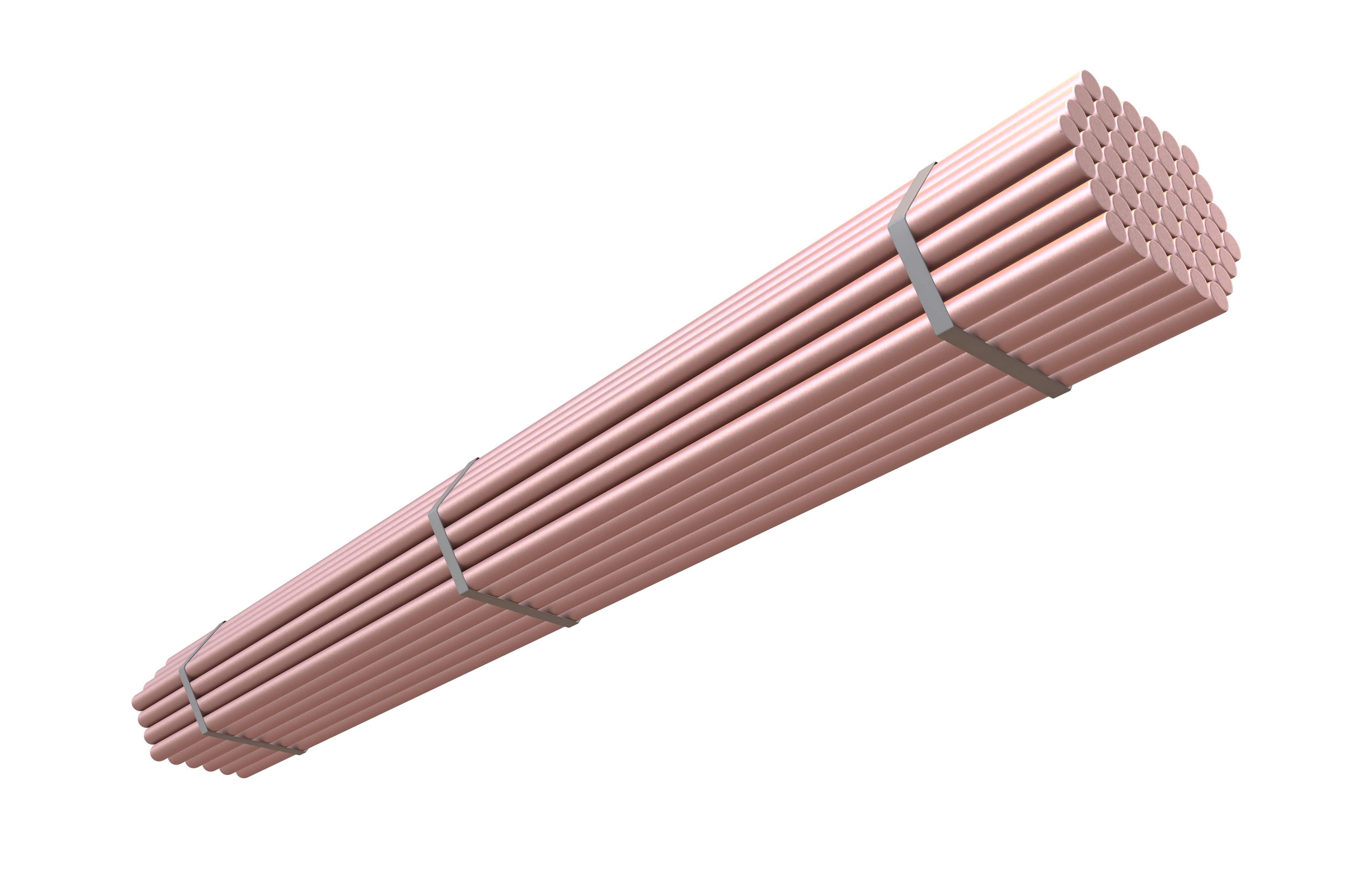 Steel Round Bars v1 003 Low-poly 3D model_1