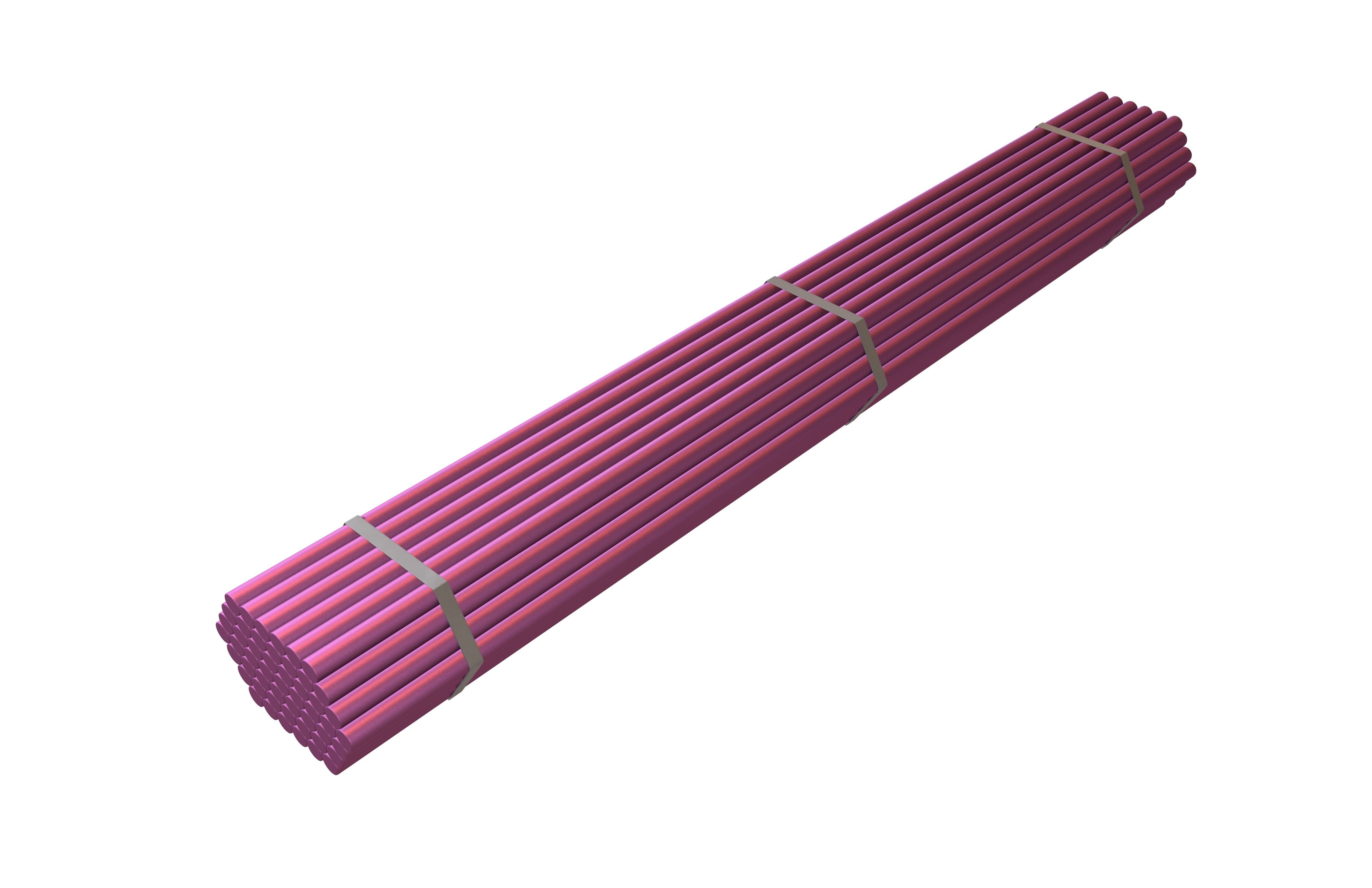 Steel Round Bars v1 004 Low-poly 3D model_2